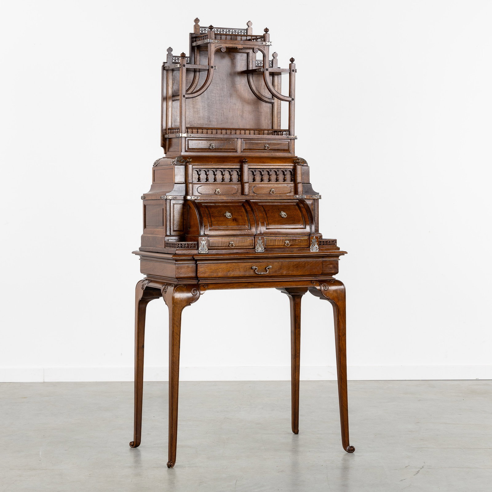 Auguste Hippolyte Sauvrezy (1815-1884) A 'Showcabinet' or Ladies' Desk, walnut, France (1881). (1 of 12)