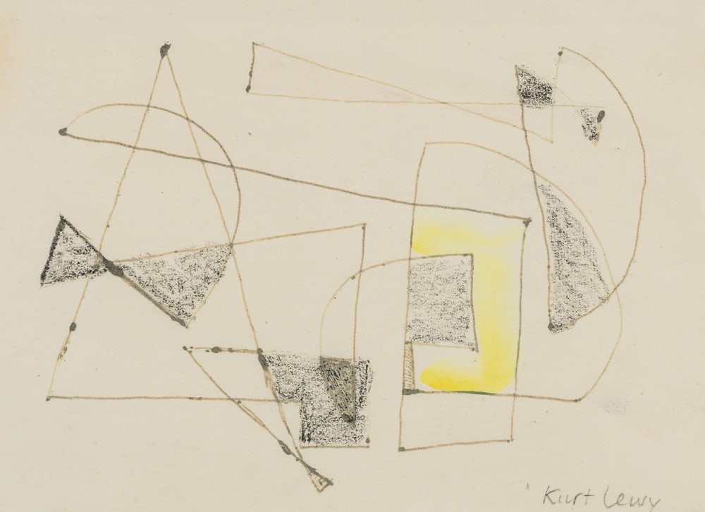 Kurt Lewy (1898-1963) ‘Composition’ pencil on paper. (1 of 4)