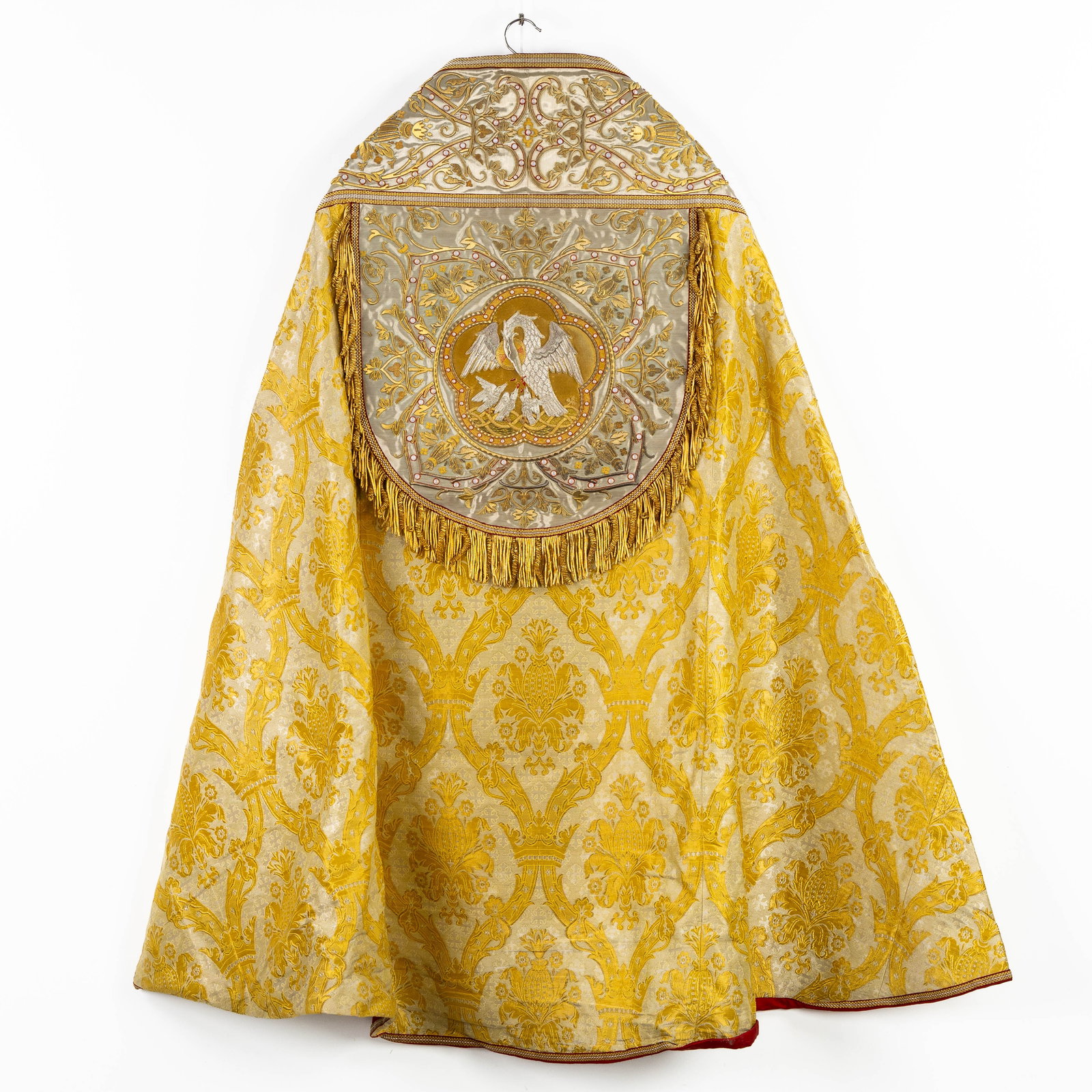 Lithurgical Vestments: An exceptionally richly decorated cope featuring a pelican with chicks, (1 of 6)
