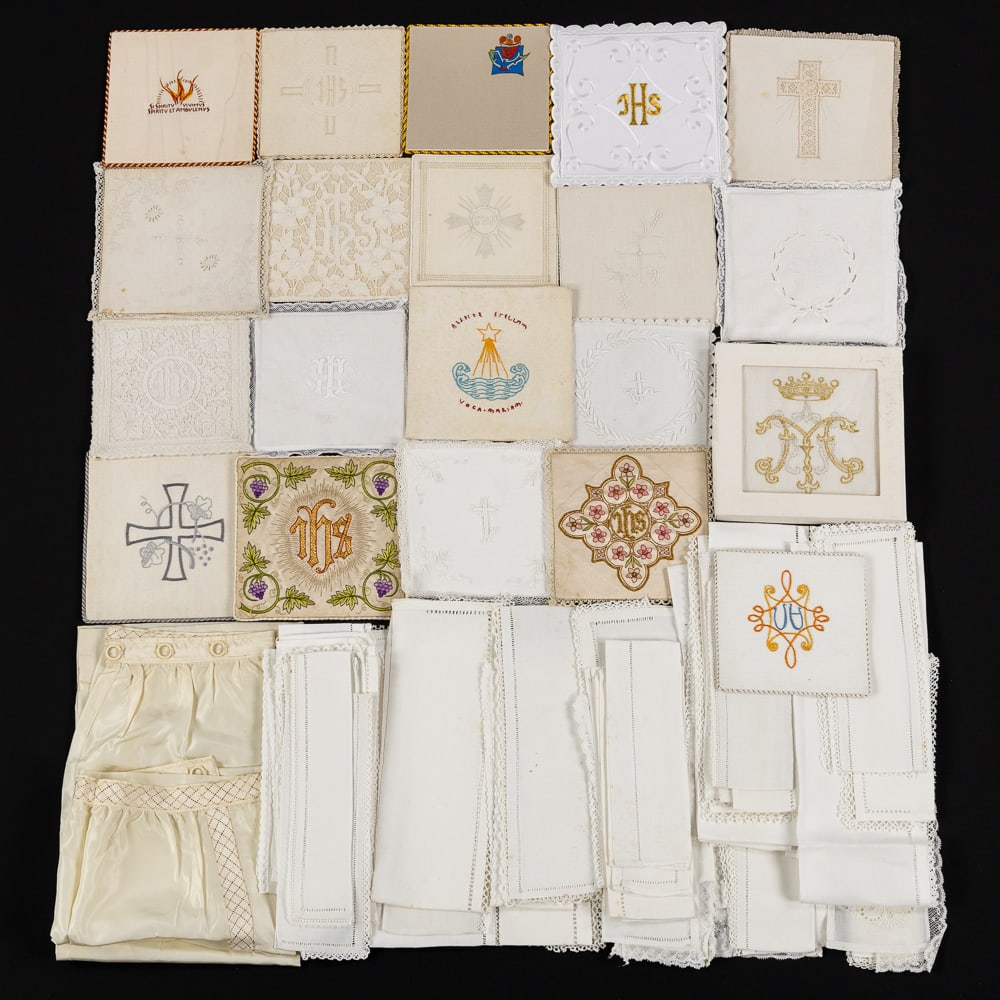 Liturgical Linen: A collection of Bursa, Chalice Veils, Chalice cloths and religious textiles. (1 of 4)