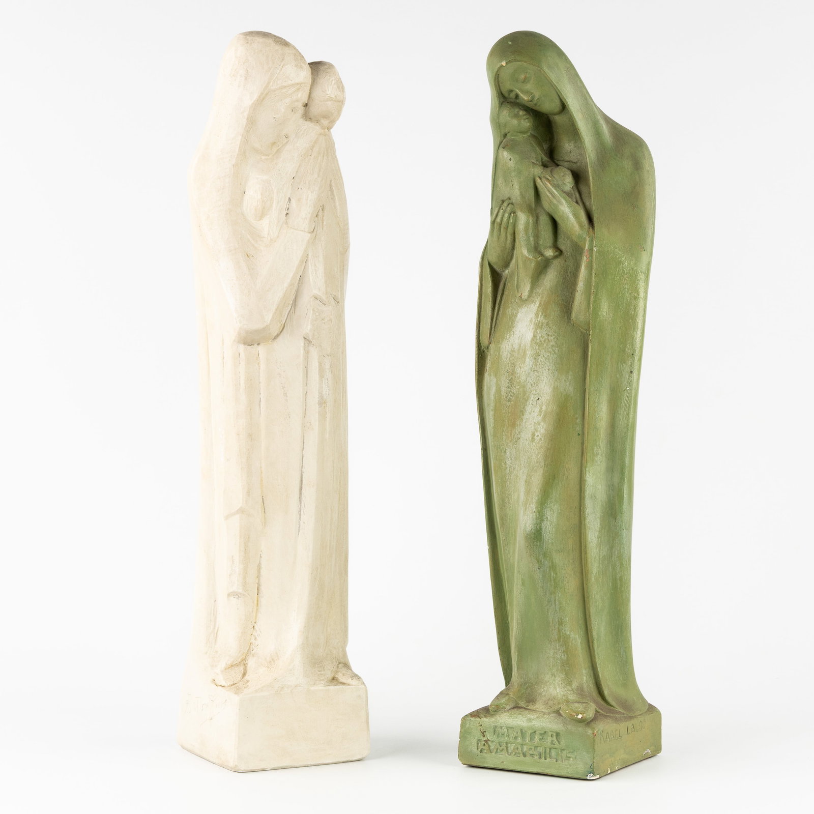 Antoon Van Parijs (1884-1968) and Karel Laloo (1883-1957) 'Madonna and Child', two plaster (1 of 11)