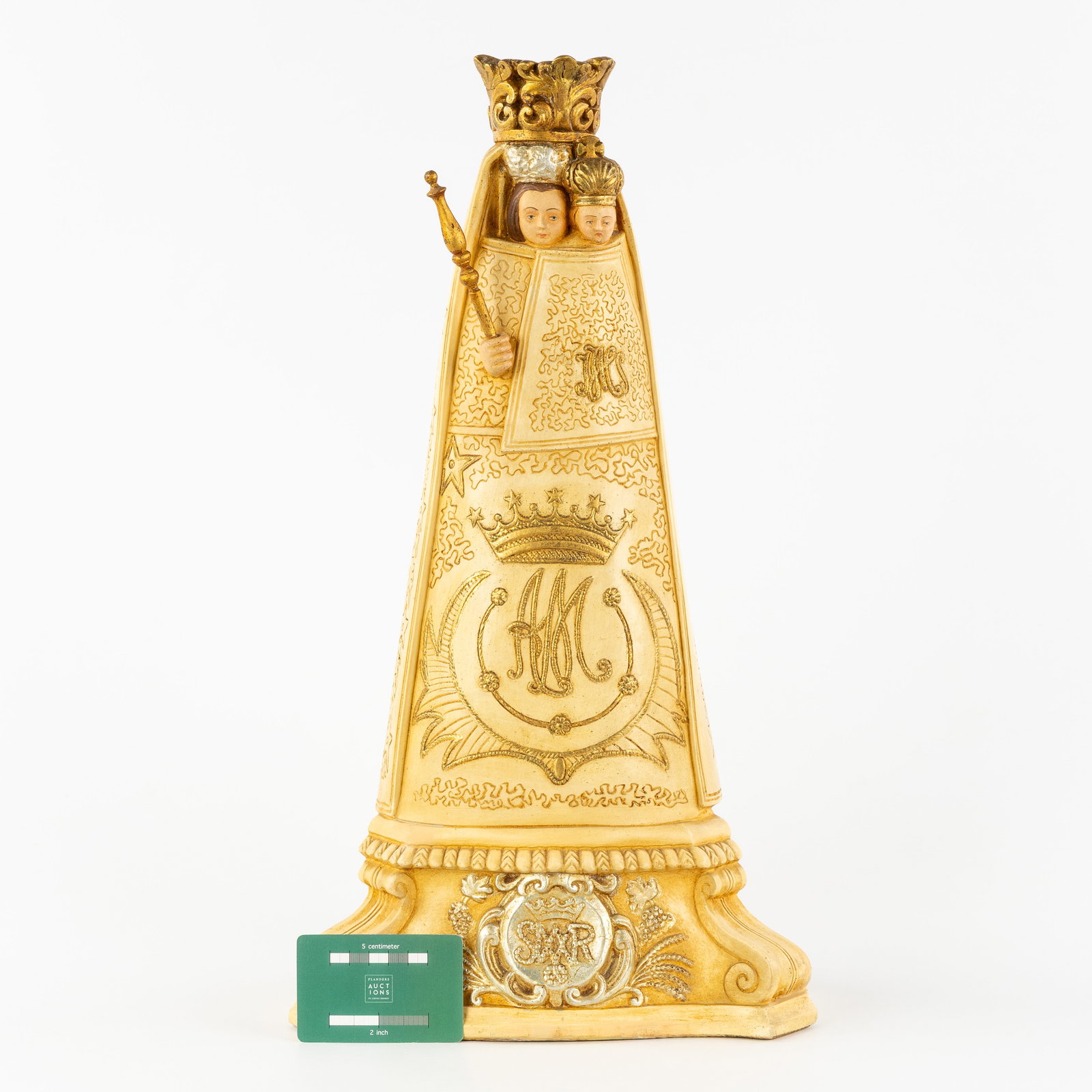 Madonna of Scherpenheuvel, patinated plaster. 20th C. (1 of 11)