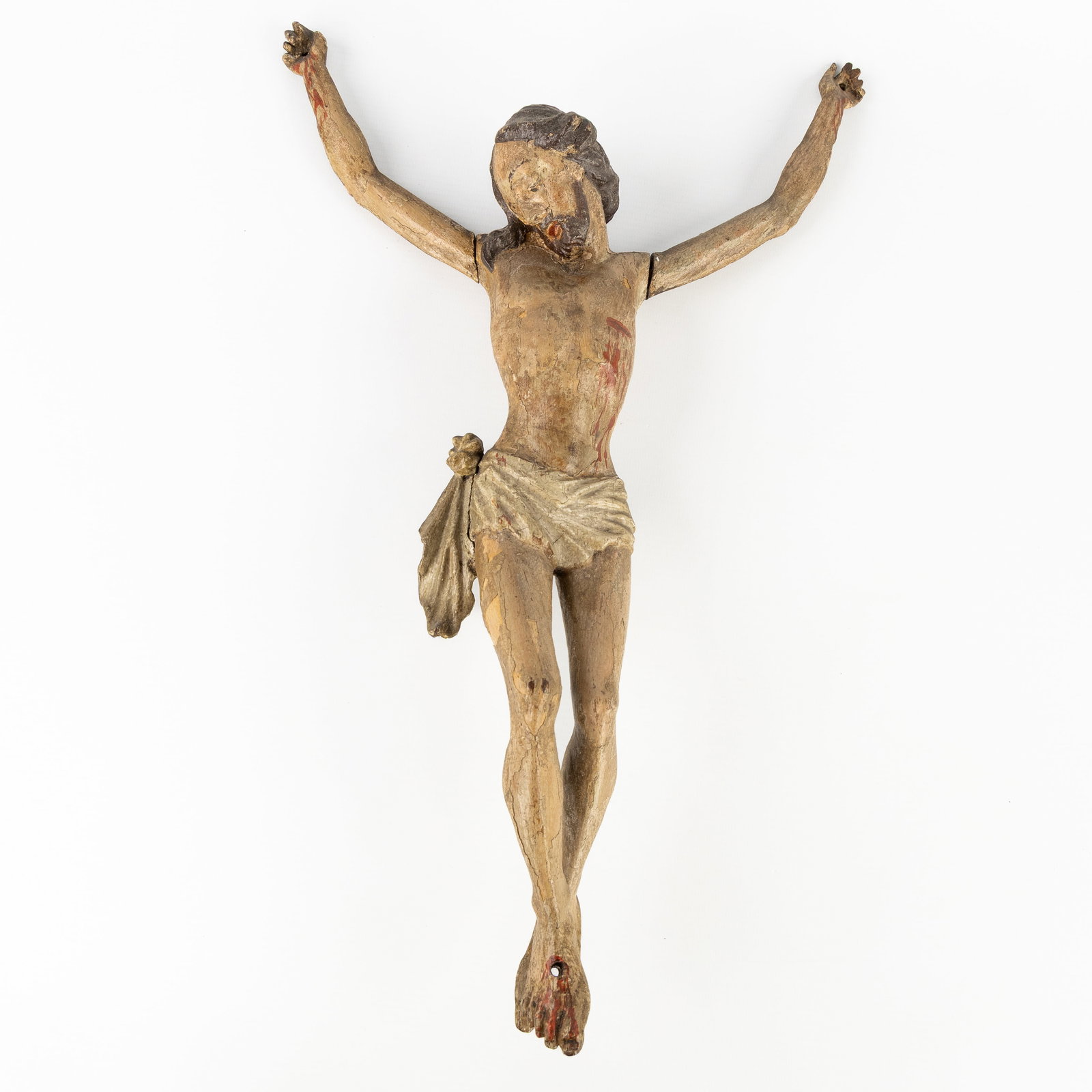A Wood-sculptured and polychromed Corpus Christi, Master with the Rose, Leuven, 16th (1 of 5)