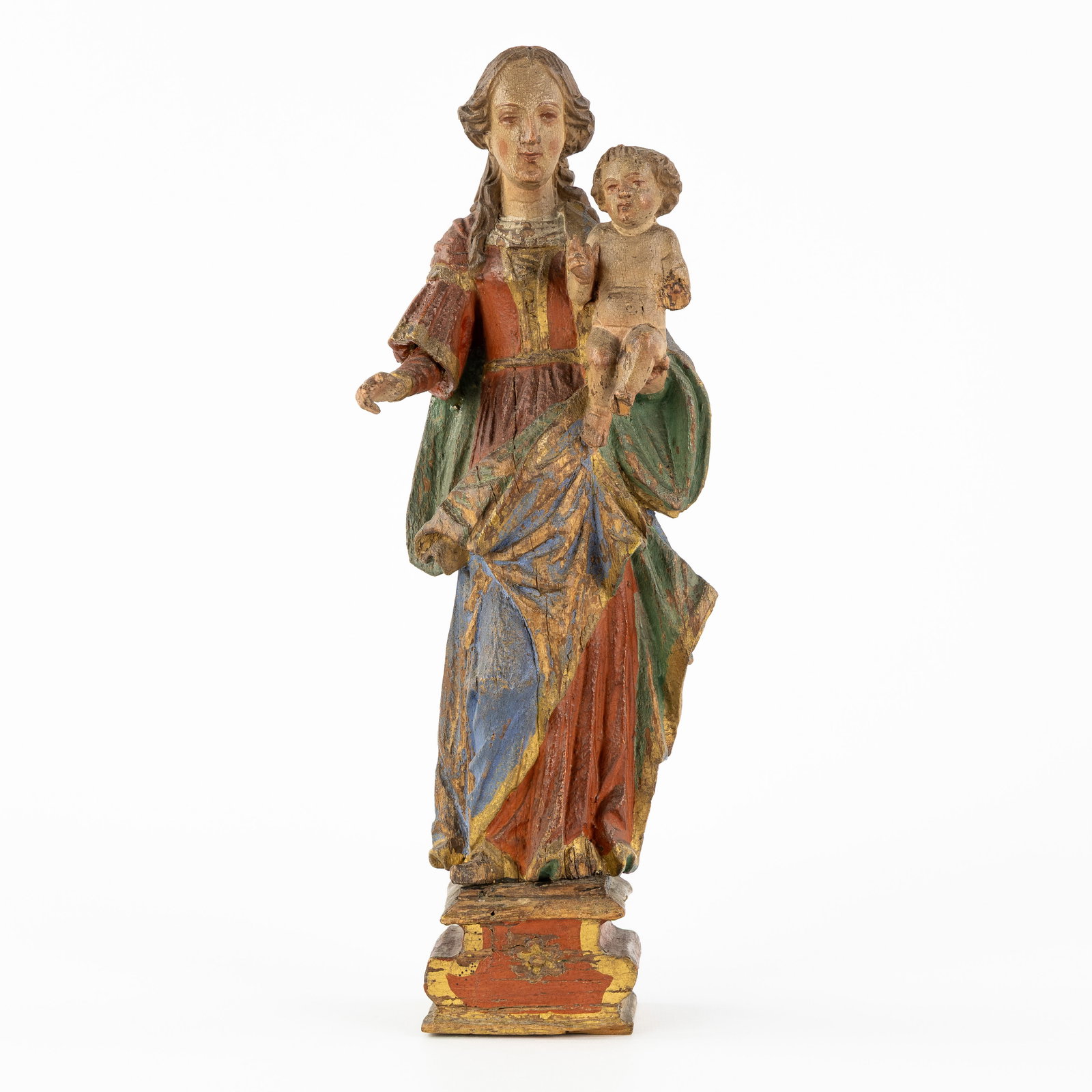Madonna with Child, a patinated wood sculpture. 18th/19th C. (1 of 7)
