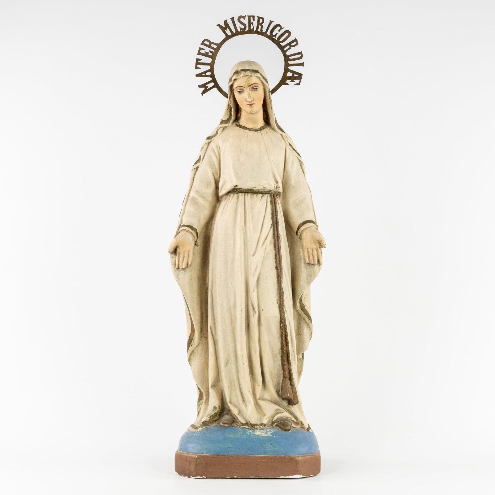 Mater Misericordiae, Mother of Mercy, a patinated plaster statue. (1 of 7)