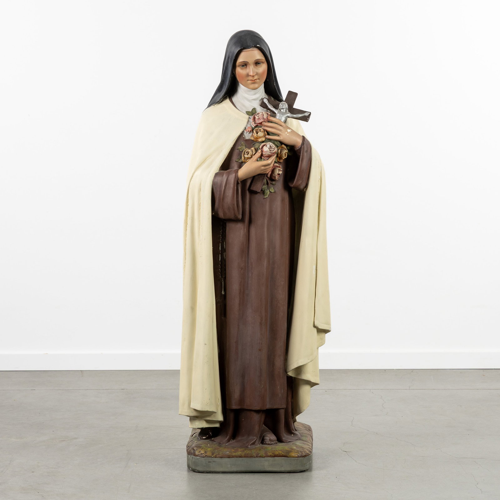 Thérèse of Lisieux, patinated plaster, sculptured by Louis Richomme. (1 of 9)