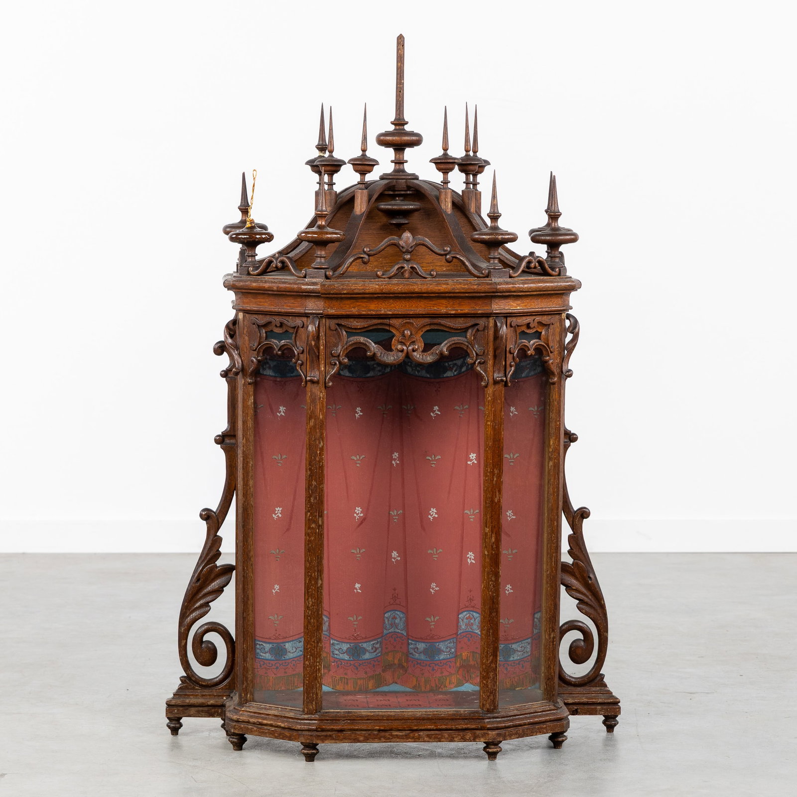 A Wood-Sculptured Shrine or Statue Chapel, Baroque style, circa 1900. (1 of 7)