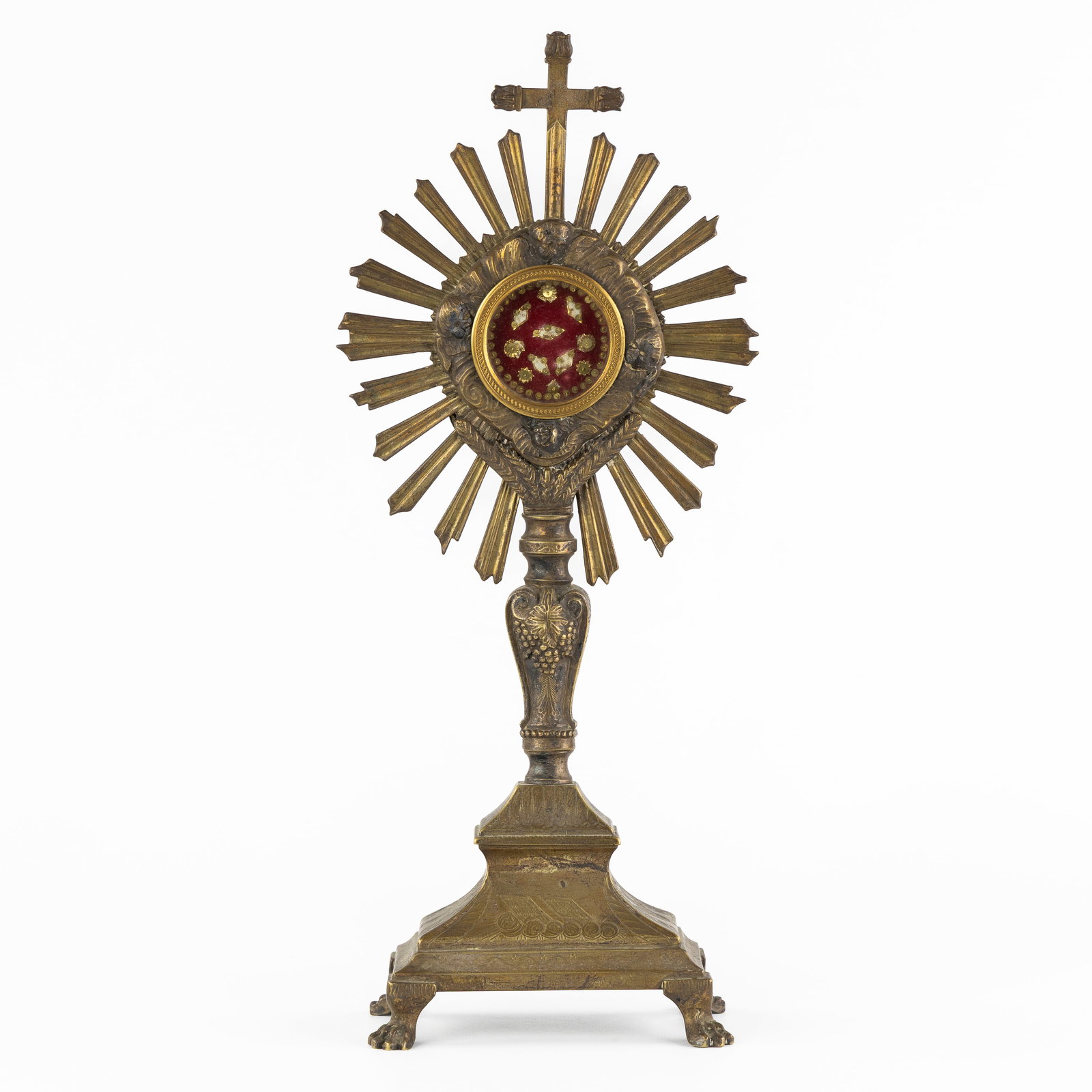 A Bronze Reliquary Monstrance, Baroque style, 19th C. (1 of 9)