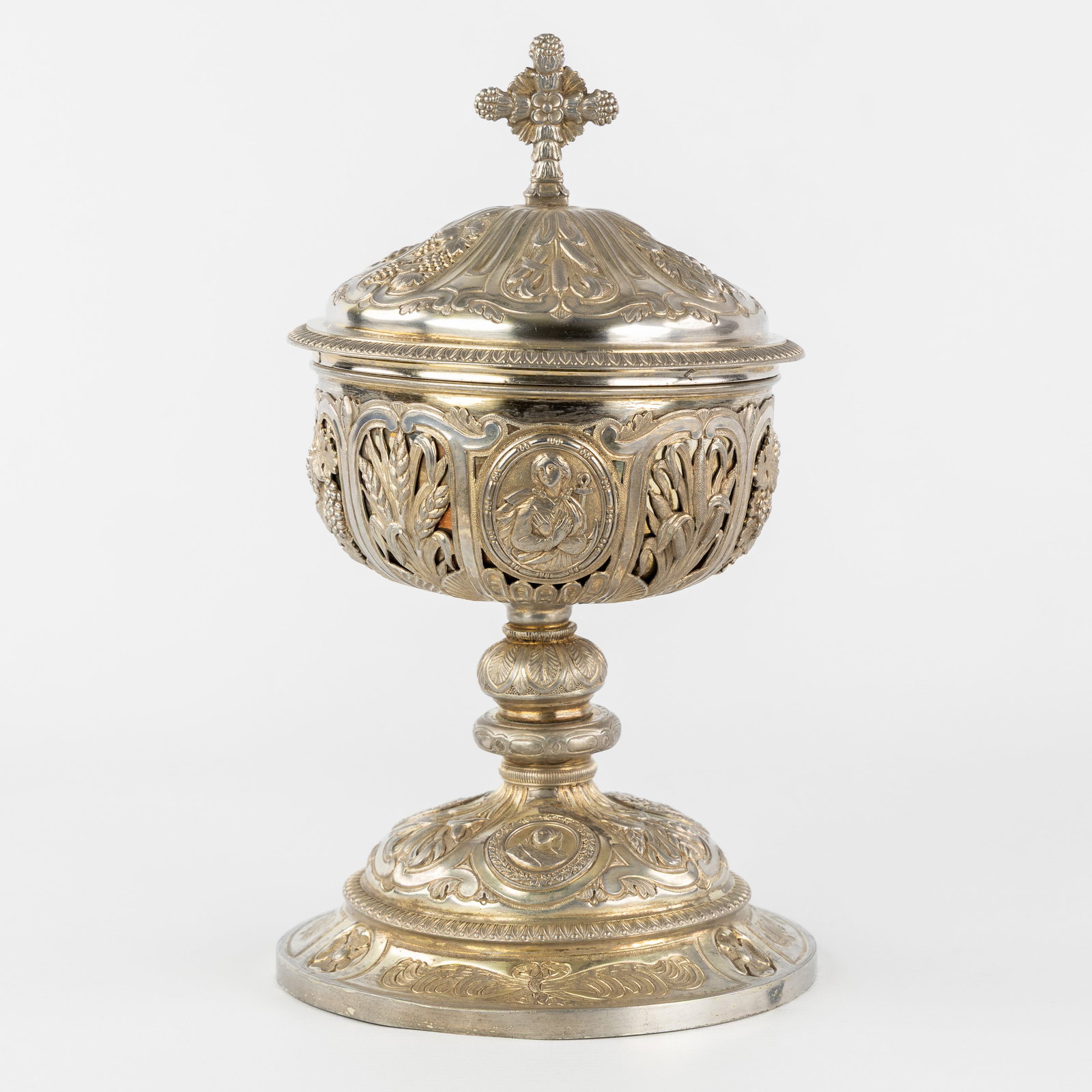 Alexandre Thierry (act. 1823-1853) A Silver Ciboria, Saint Anne with the Virgin and Christ, Saints (1 of 16)