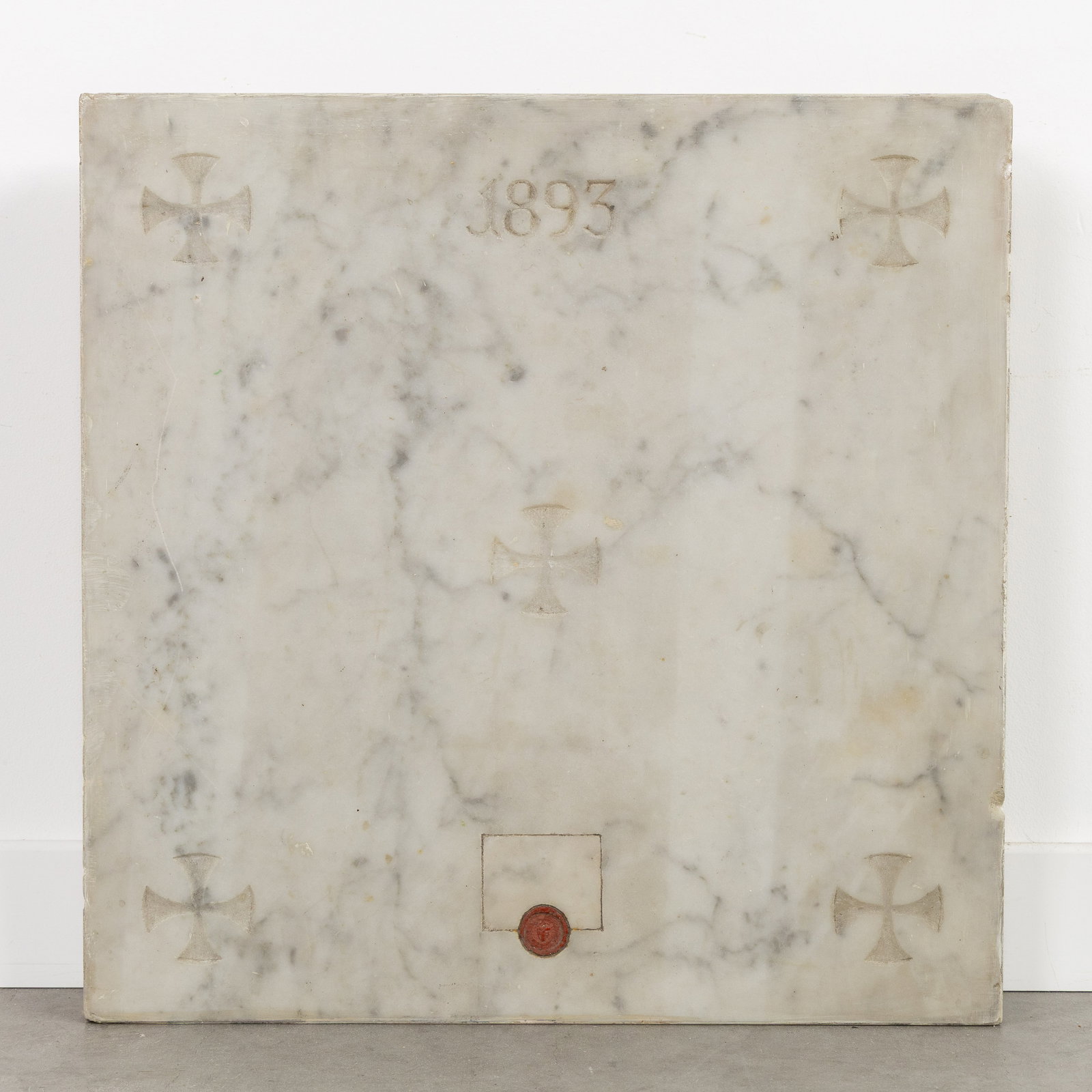 A Sculptured Altar Stone, dated 1876. (1 of 5)