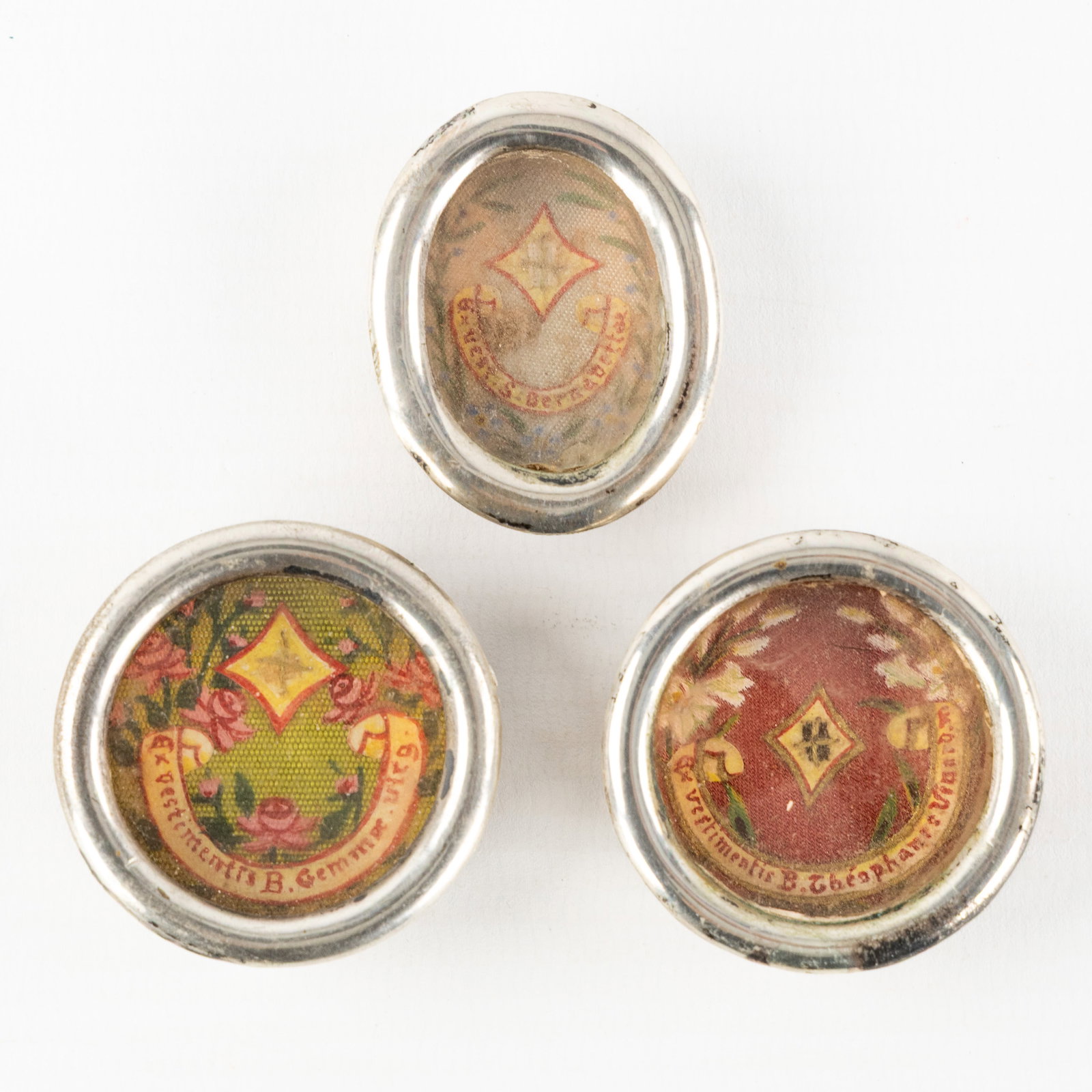 Three Theca with relics of the Blessed Théophane Vénard and Gemma Galgani, and Saint Bernadette of (1 of 2)