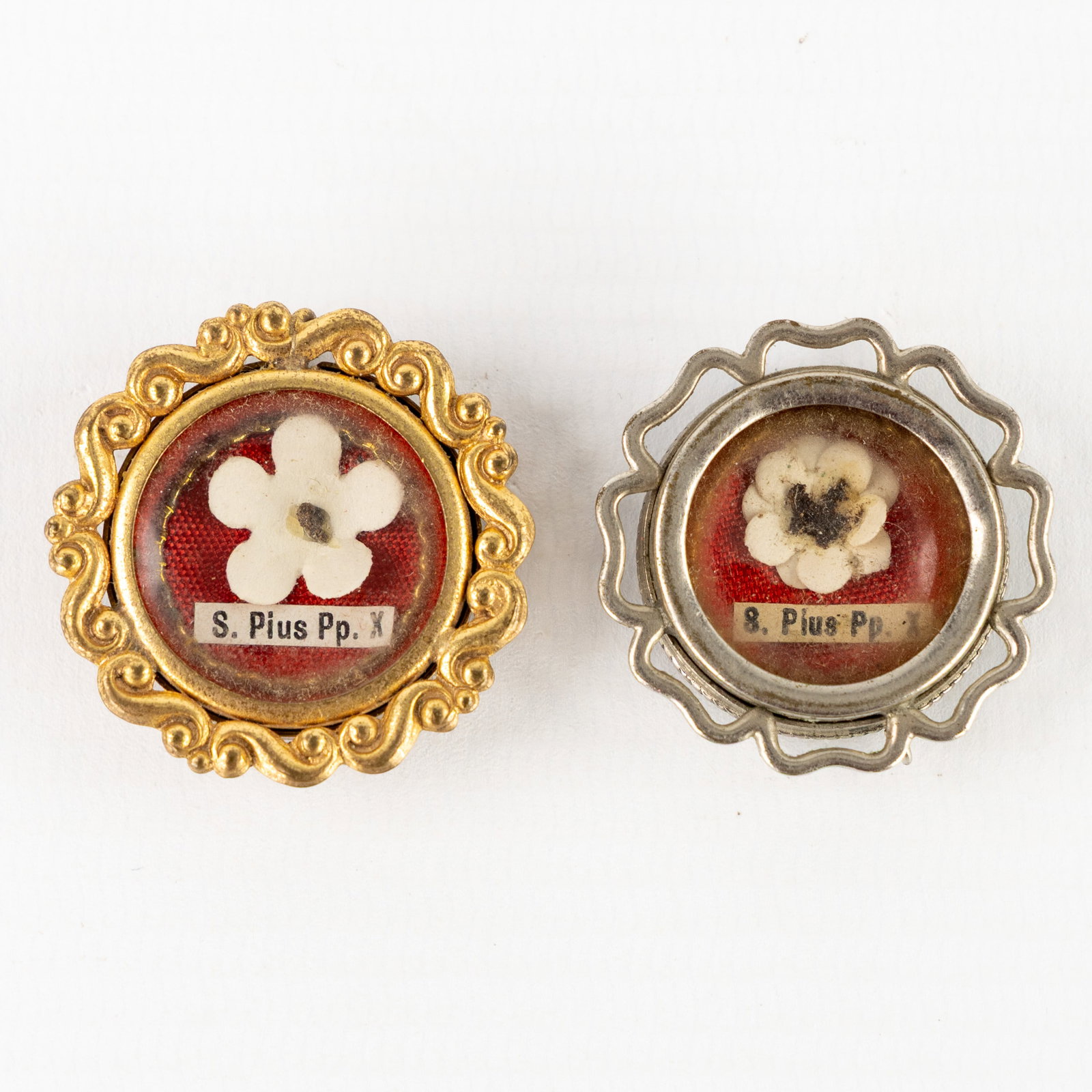 Two Sealed theca with relics of Saint Pius X, Pope. (1 of 2)