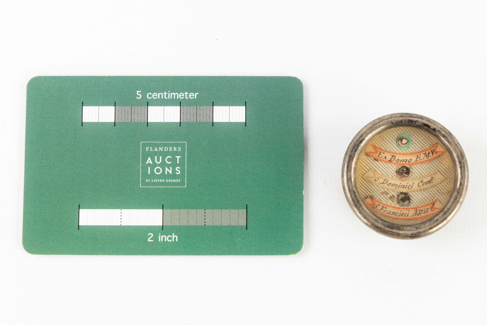 A Sealed multi-theca with Relics of the Blessed Virgin Mary, Saint Dominic, and Saint Francis of (1 of 2)