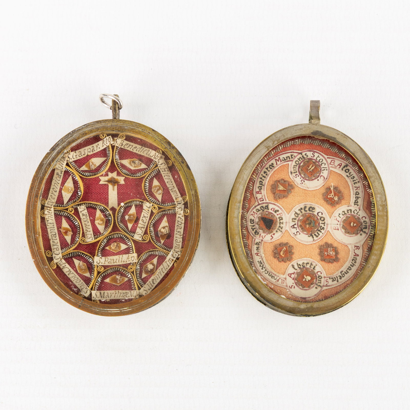 Two sealed multi theca with relics for Apostles, Saints and the True Cross for Our Lord Jesus (1 of 2)