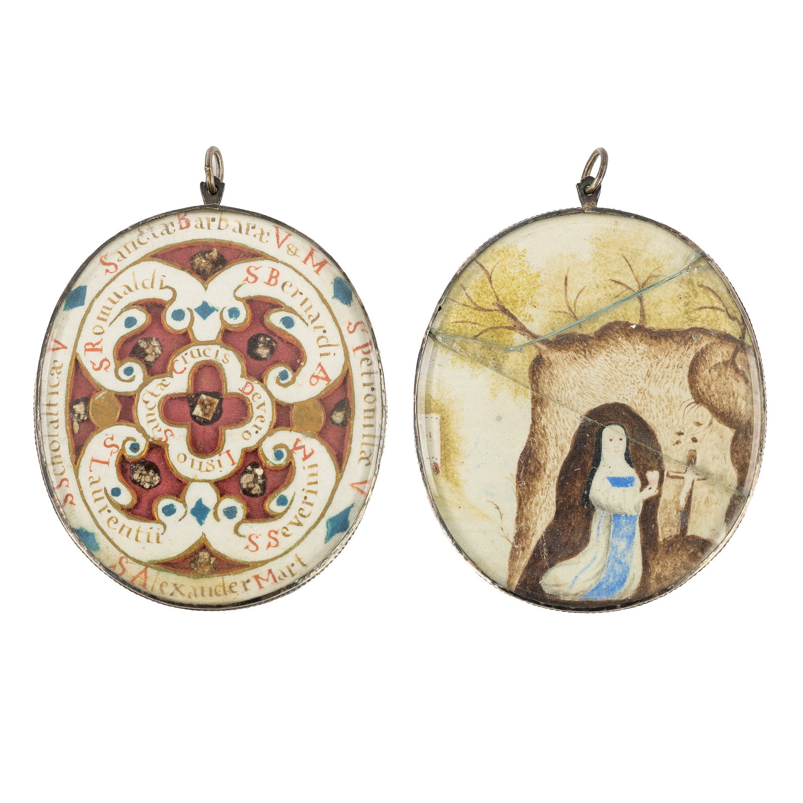 A Reliquary or theca with relics for the True Cross, Saints, and Martyrs. (1 of 3)