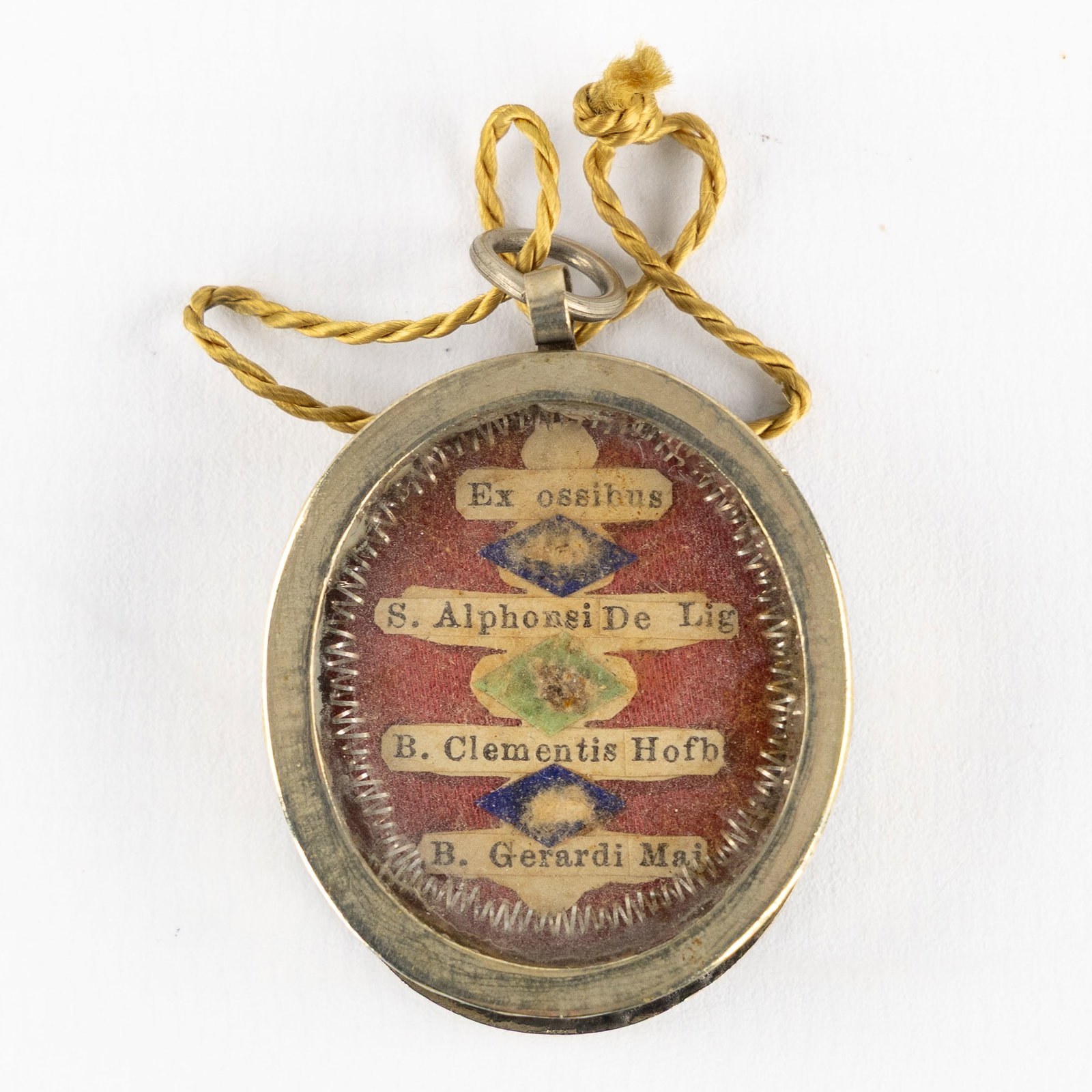 A Sealed multi-theca with Relics for Alphonsus Liguori, Clement Hofbauer, and Gerard Majella, (1 of 3)