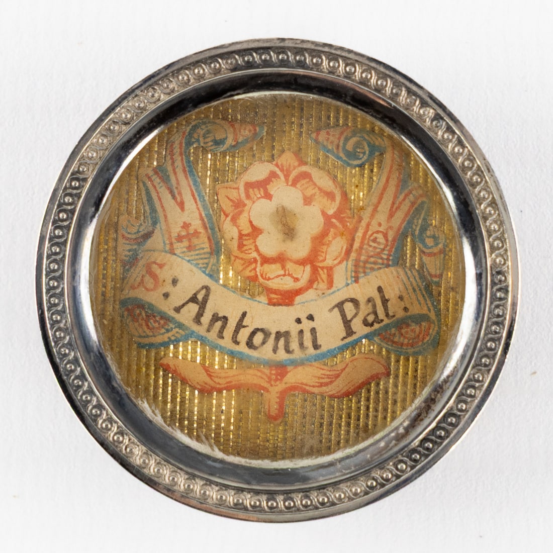 A Sealed theca with Relic of Saint Anthony of Padua, including the document. (1 of 3)