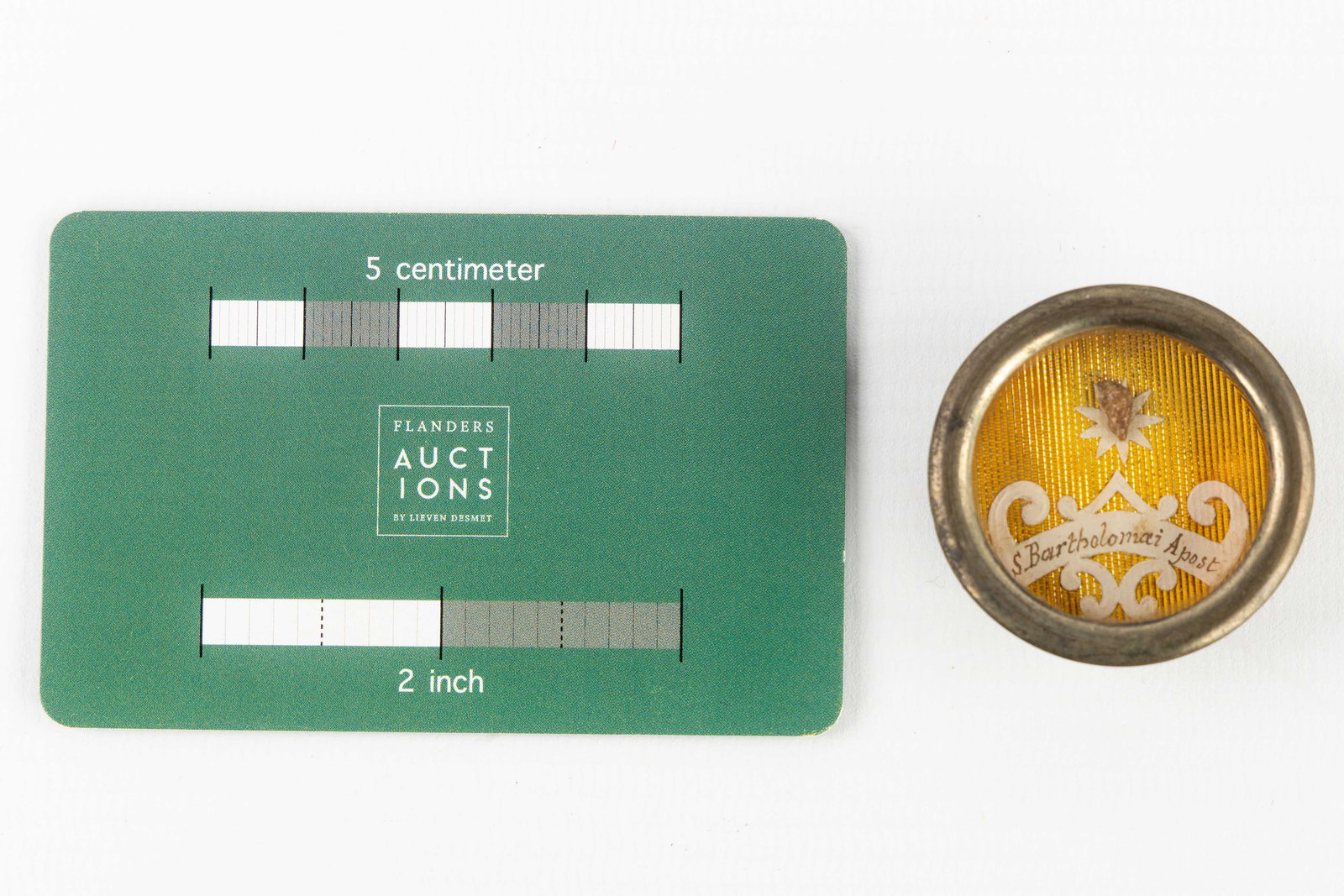 A Sealed theca with a Relic for Saint Bartholomew, the Apostle, including the document. (1 of 6)