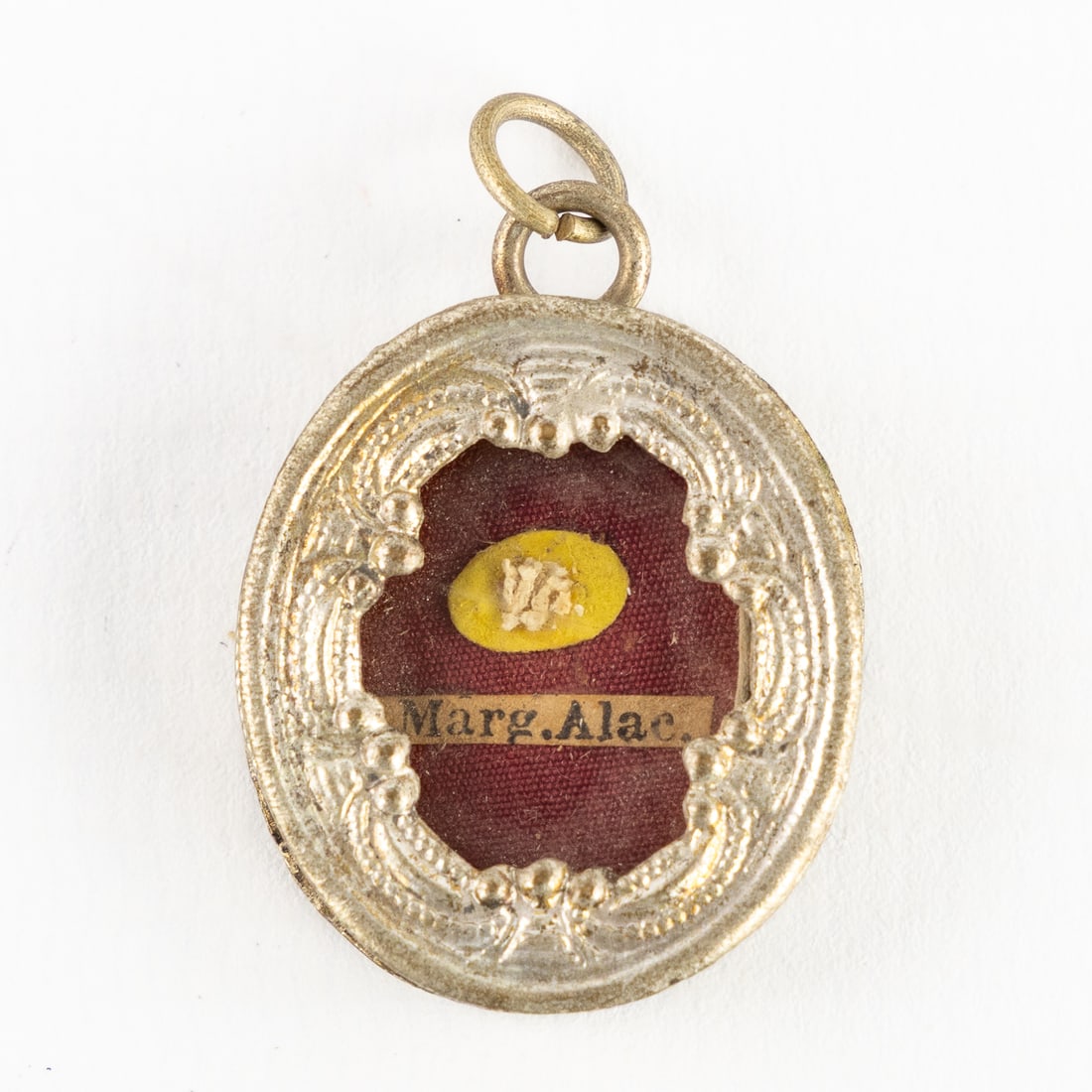 A Sealed theca with Relic of the Blessed Margaret Mary Alacoque, including the document. (1 of 3)