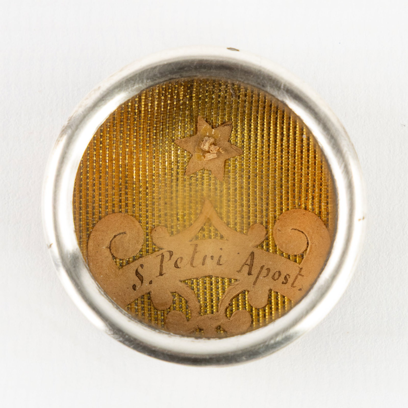 A Sealed theca with Relic of Saint Peter, the Apostle, including the document. (1 of 3)