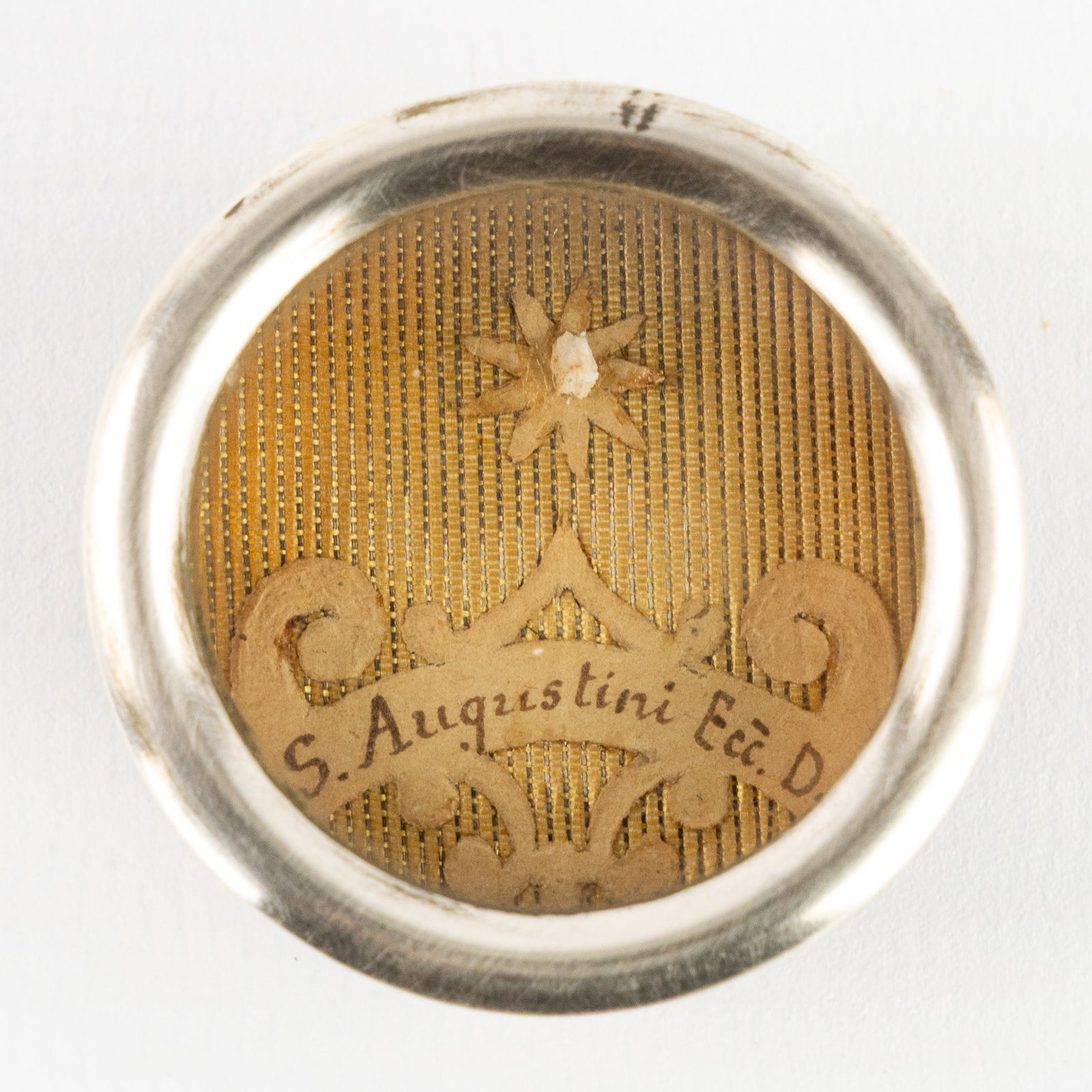 A Sealed theca with Relic of Saint Augustine of Hippo, including the document. (1 of 3)