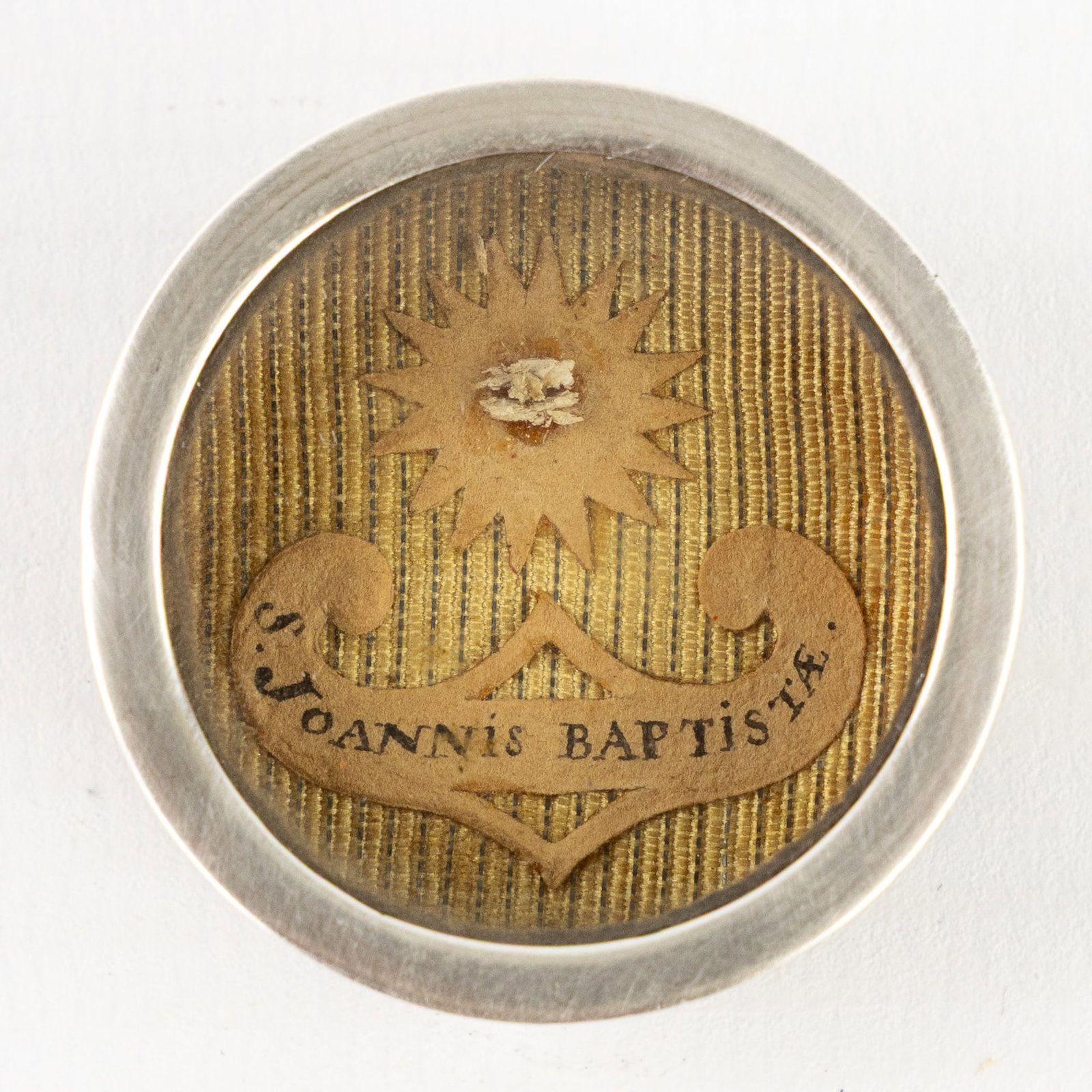 A Sealed theca with Relic of Saint John the Baptist, including the document. (1 of 3)