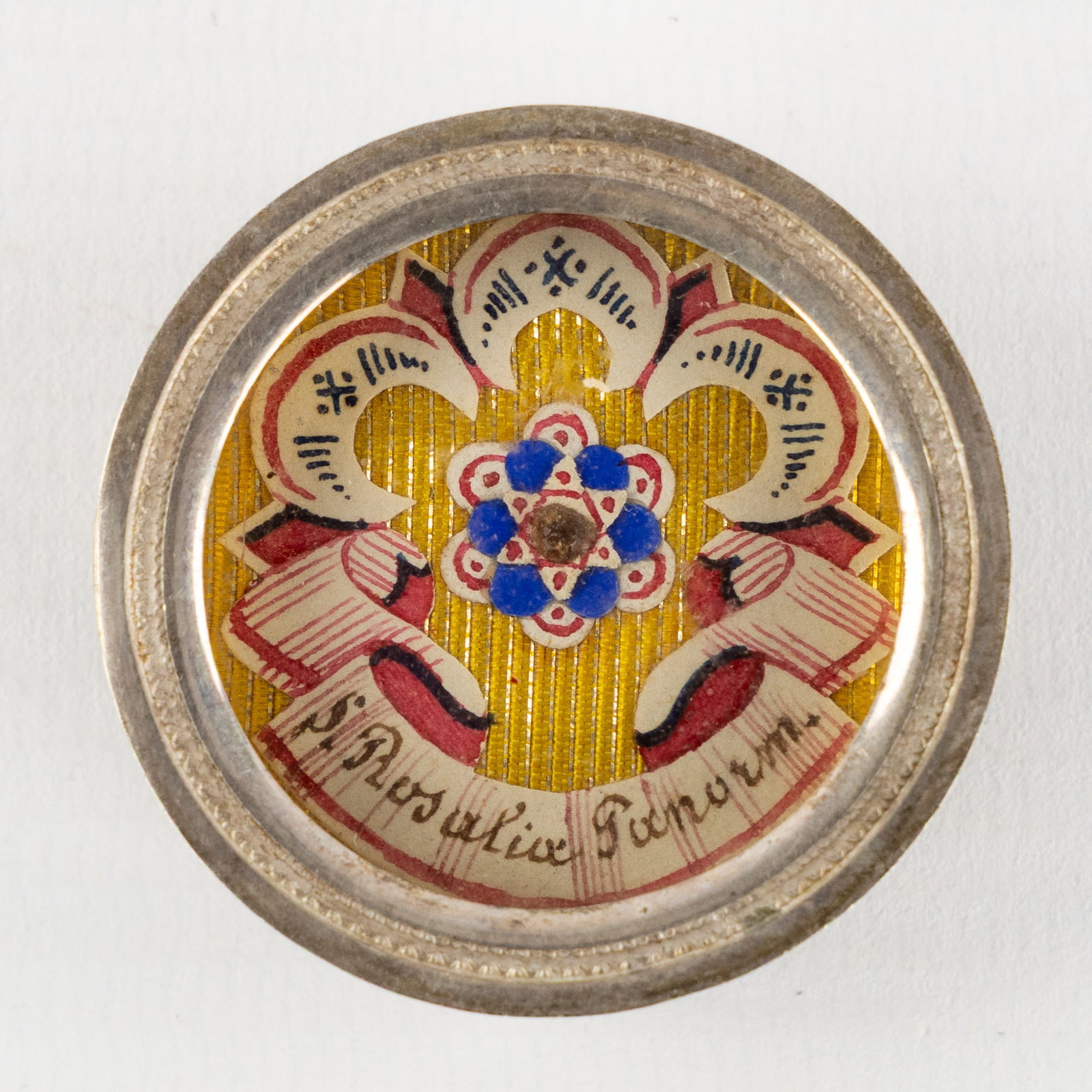 A Sealed theca with a relic of Saint Rosalia of Palermo, including the document. (1 of 3)