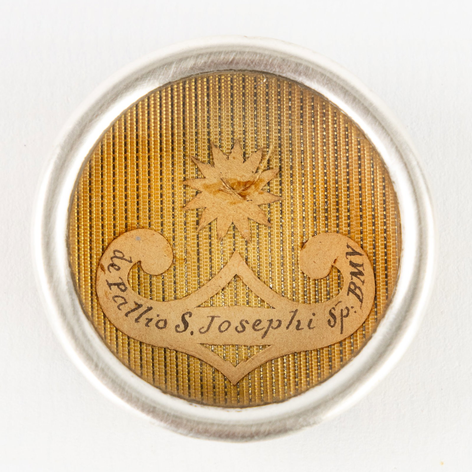 A Sealed theca with Relic of Saint Joseph, spouse of the Blessed Virgin Mary, including the (1 of 3)