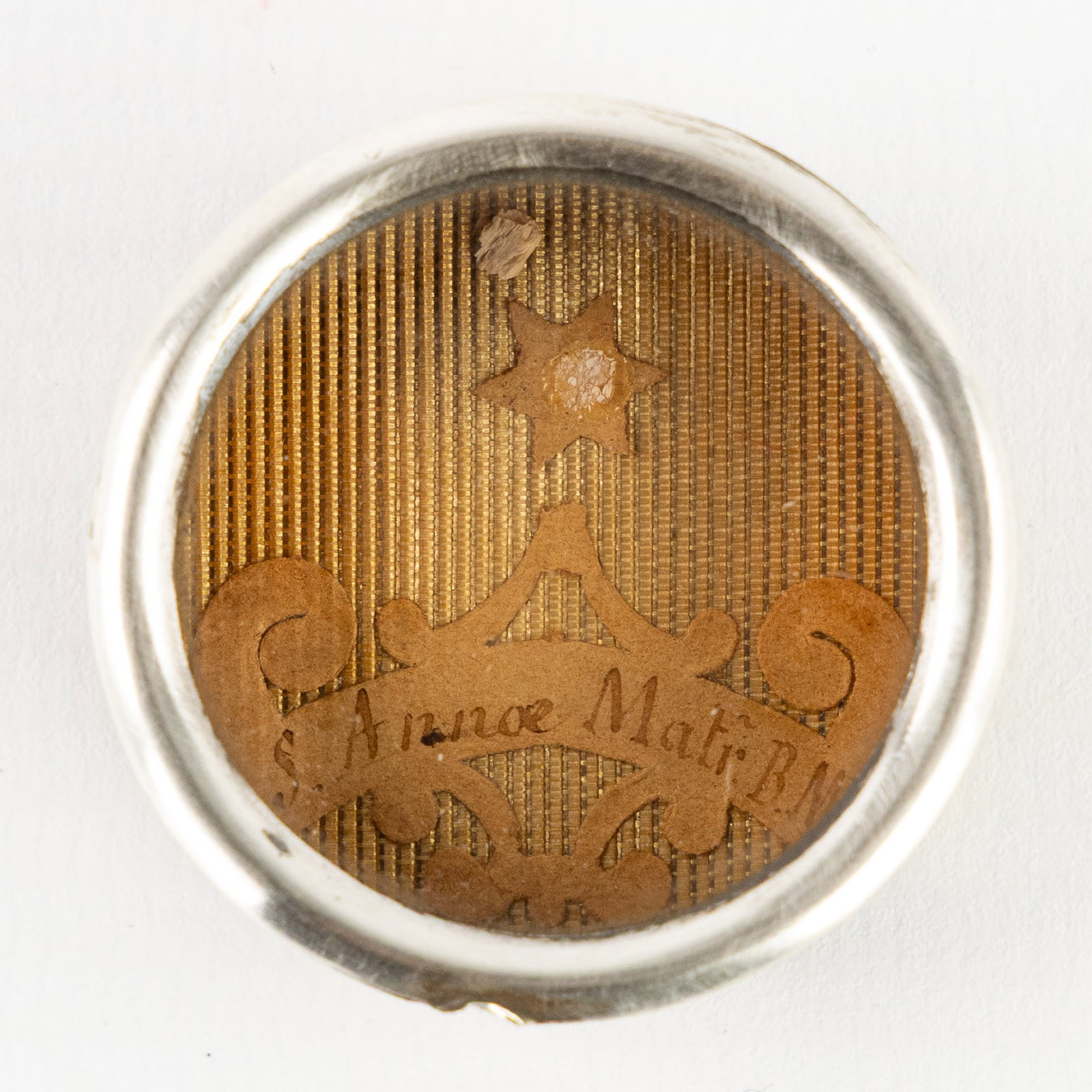 A Sealed theca with Relic of Saint Anne, Mother of the Blessed Virgin Mary, including the document. (1 of 3)