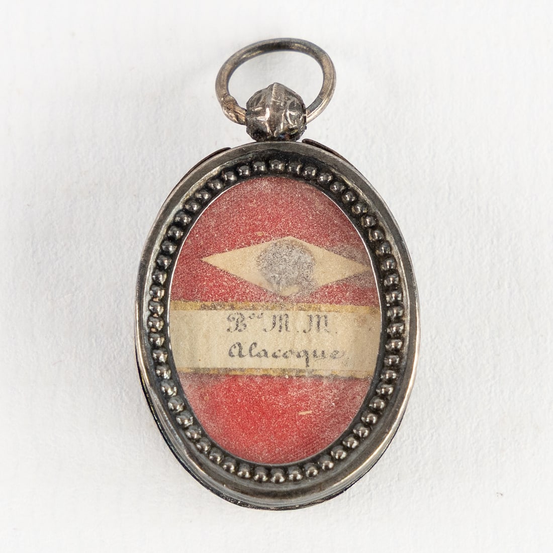 A Theca with Relic for the Blessed Margaret Mary Alacoque, including the document. (1 of 3)