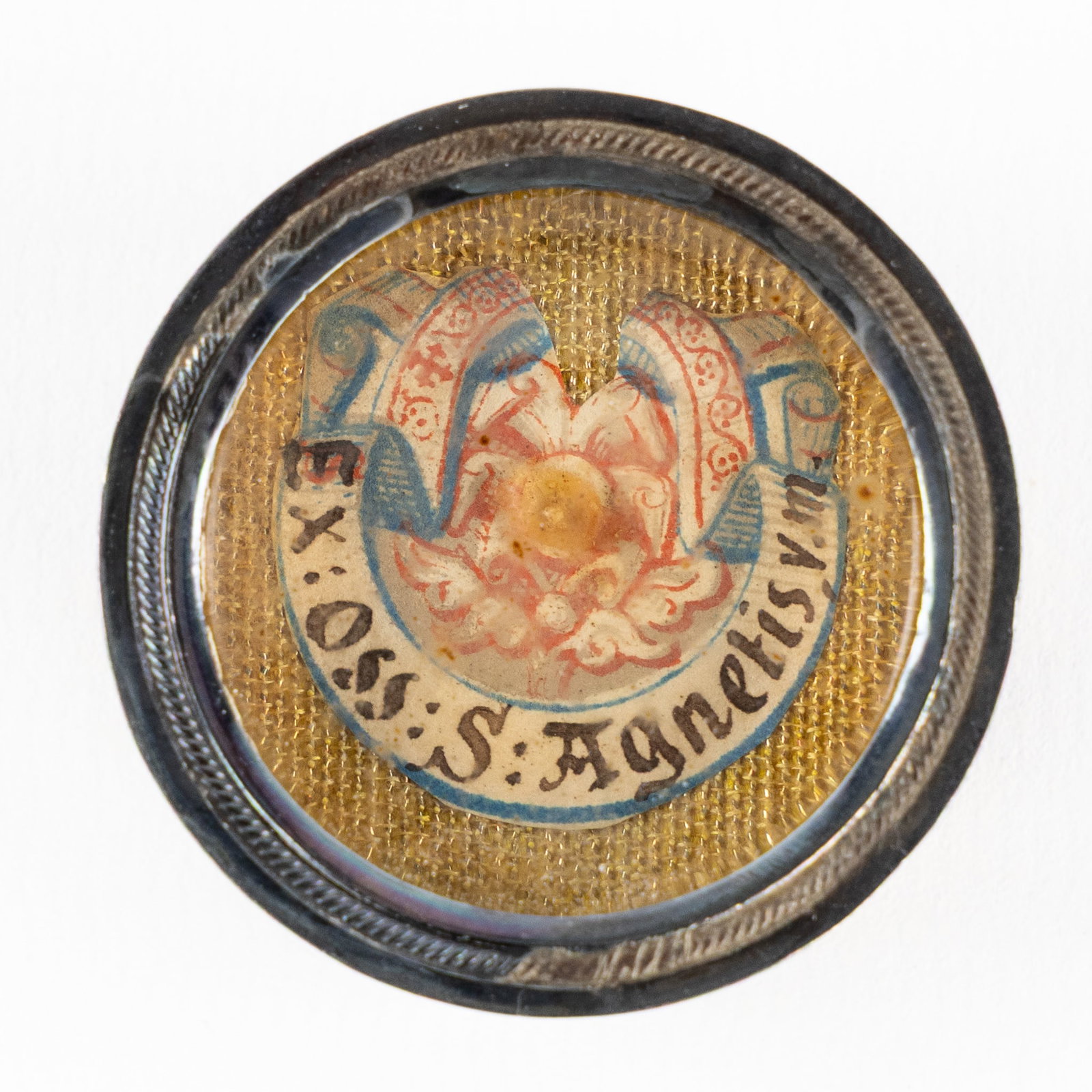 A Sealed theca with Relic of Saint Agnes of Rome, including the document. (1 of 3)