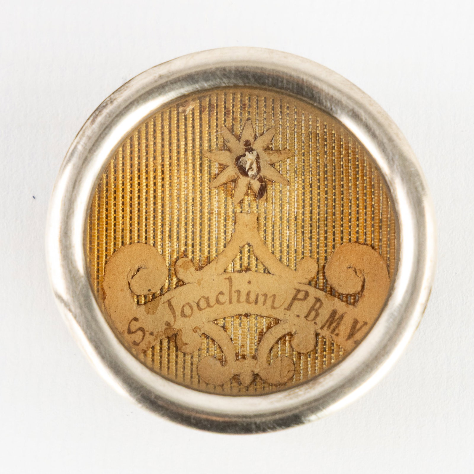 A Sealed theca with Relic of Saint Joachim, father of the Blessed Virgin Mary, including the (1 of 3)