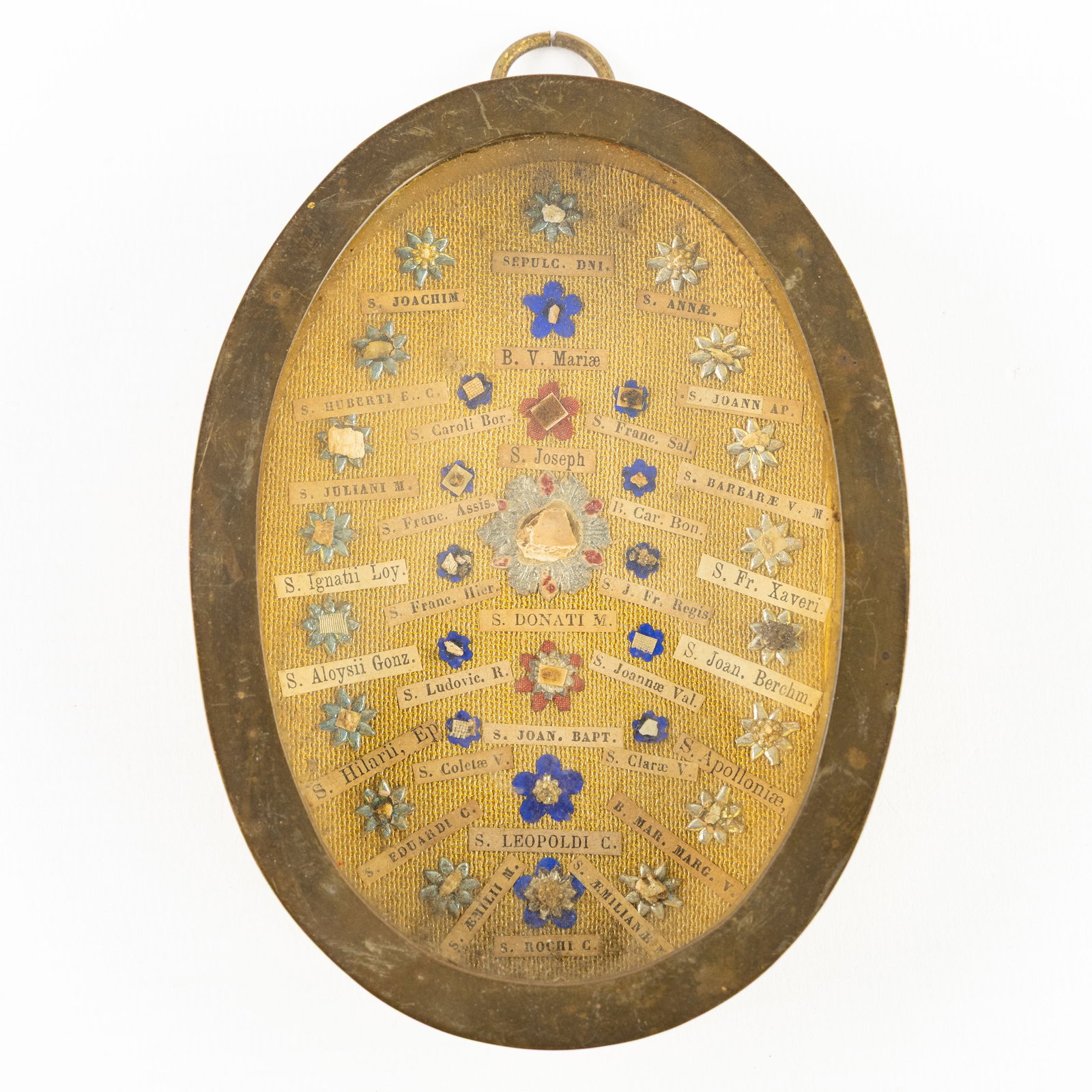 A large, sealed multi-theca containing 33 relics of Saints, Apostles, Jesus Christ, and the Holy (1 of 3)