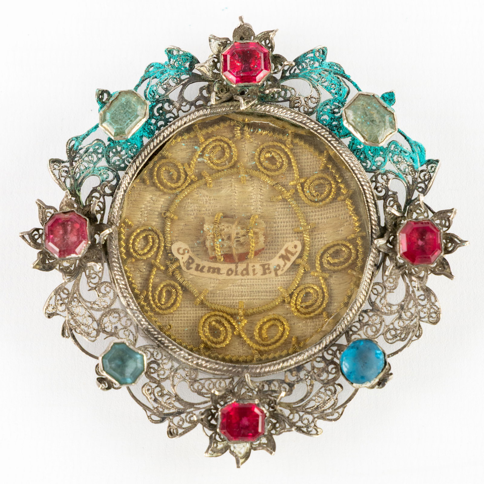 An exceptional relic of Saint Rumbold or Rumoldus of Mechelen, 17th century. With accompanying (1 of 3)