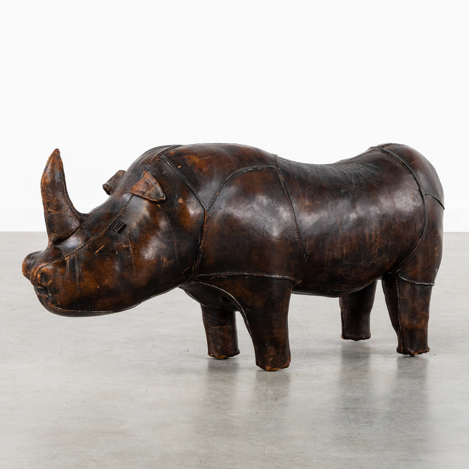 Dimitri Omersa (1927-1975)(Attr.) 'Rhino', A Leather Ottoman, circa 1960-1970. (1 of 10)