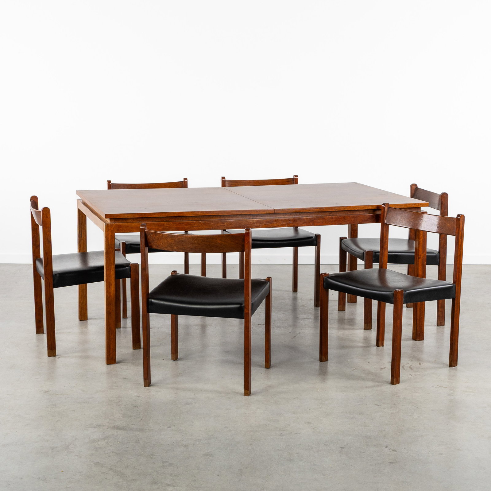 Alfred Hendrickx (1931) a dining table with six chairs, for Belform, circa 1970. (1 of 12)