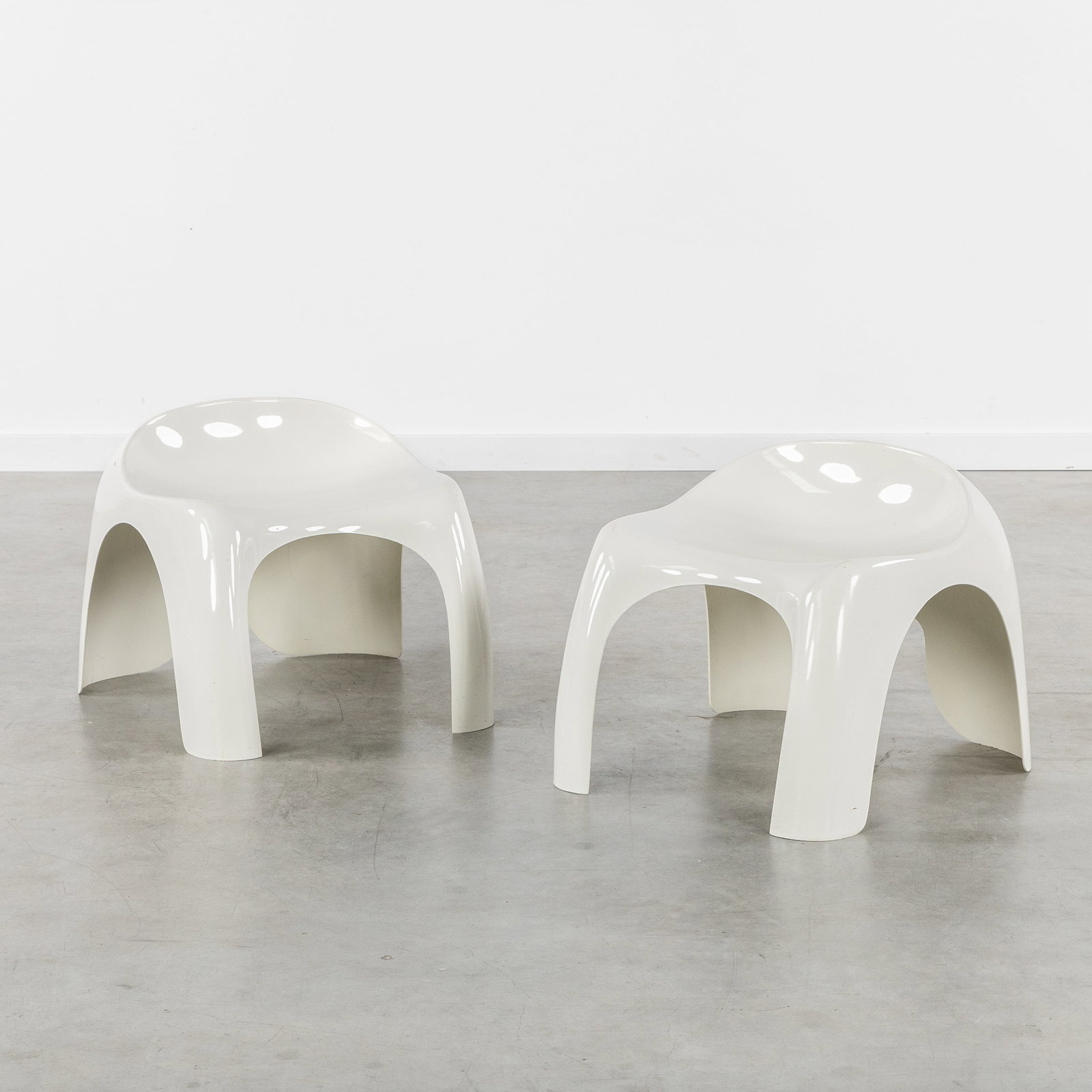 Stacy Dukes (1943) 'Efebo', a pair of stools, for Artemide, Italy, circa 1970. (1 of 7)