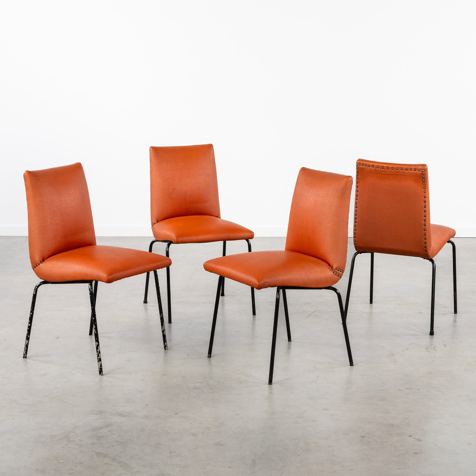 Pierre Guariche (1926-1995) model Robin, four chairs, for Meurop. (1 of 6)