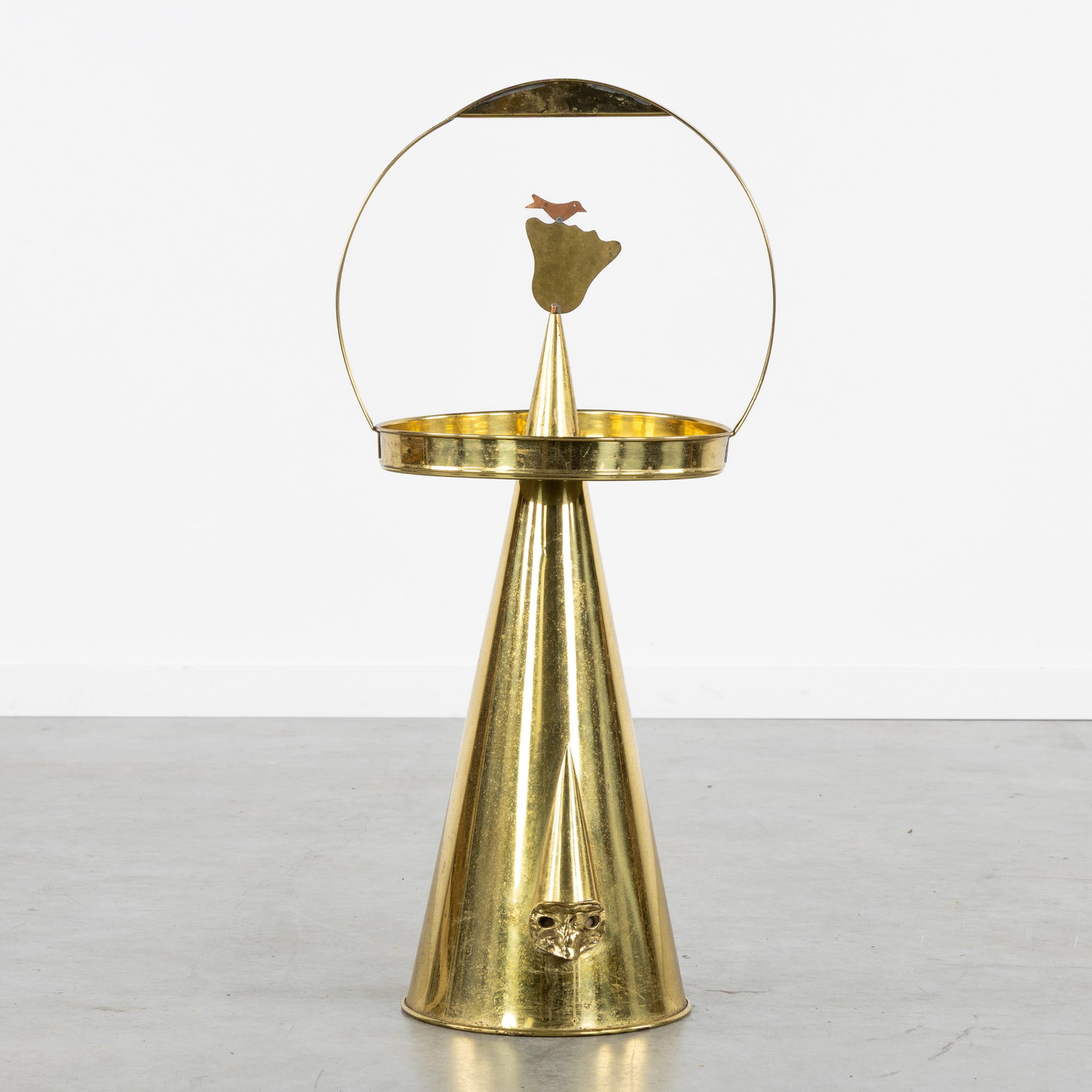 Riccardo Dalisi (1931-2022) 'Pulcinella', a brass side table. (1 of 10)