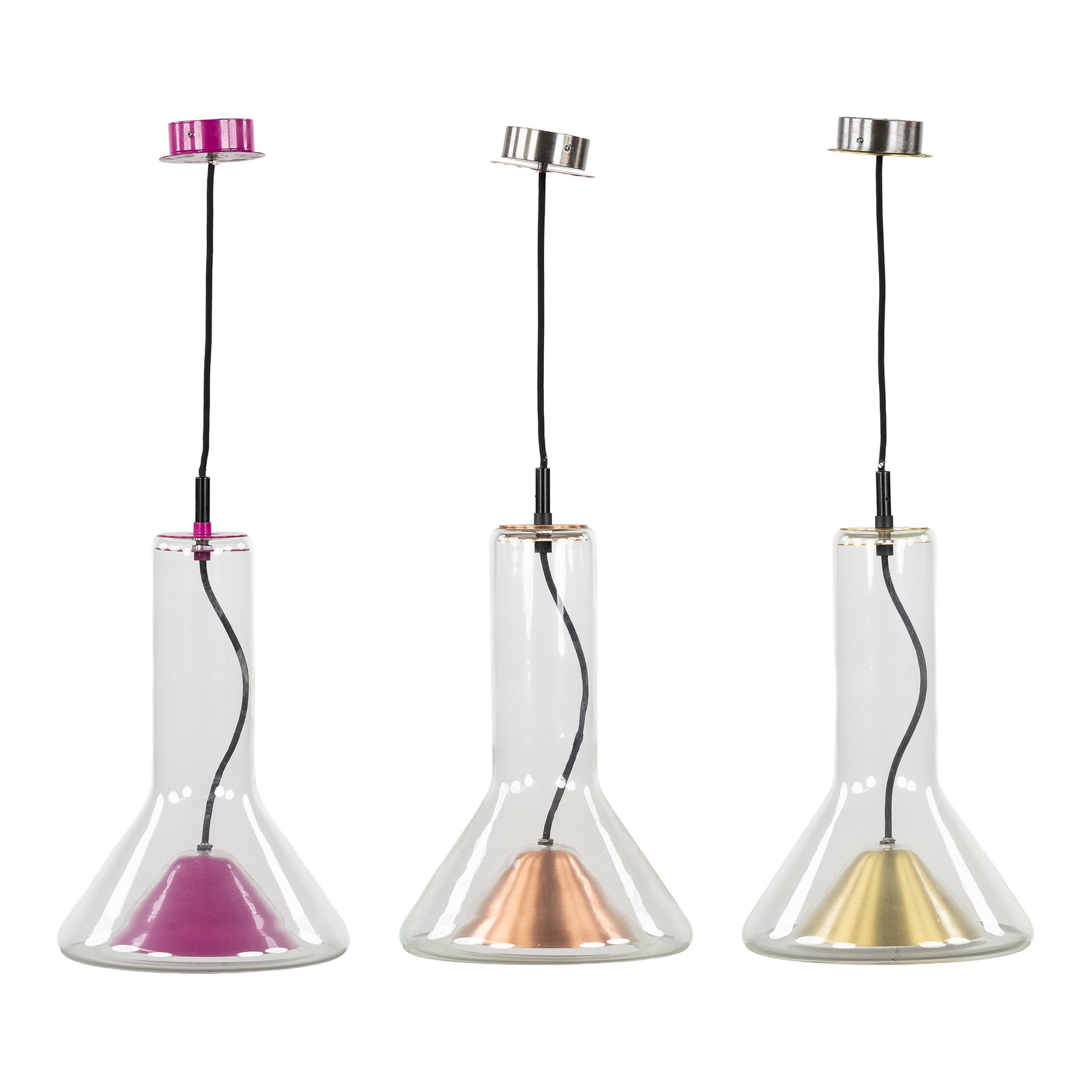 Lucie Koldova (1983) 'Whistle Lamp', a set of three pendant lamps, for Brokis, Czech Republic, circa (1 of 14)