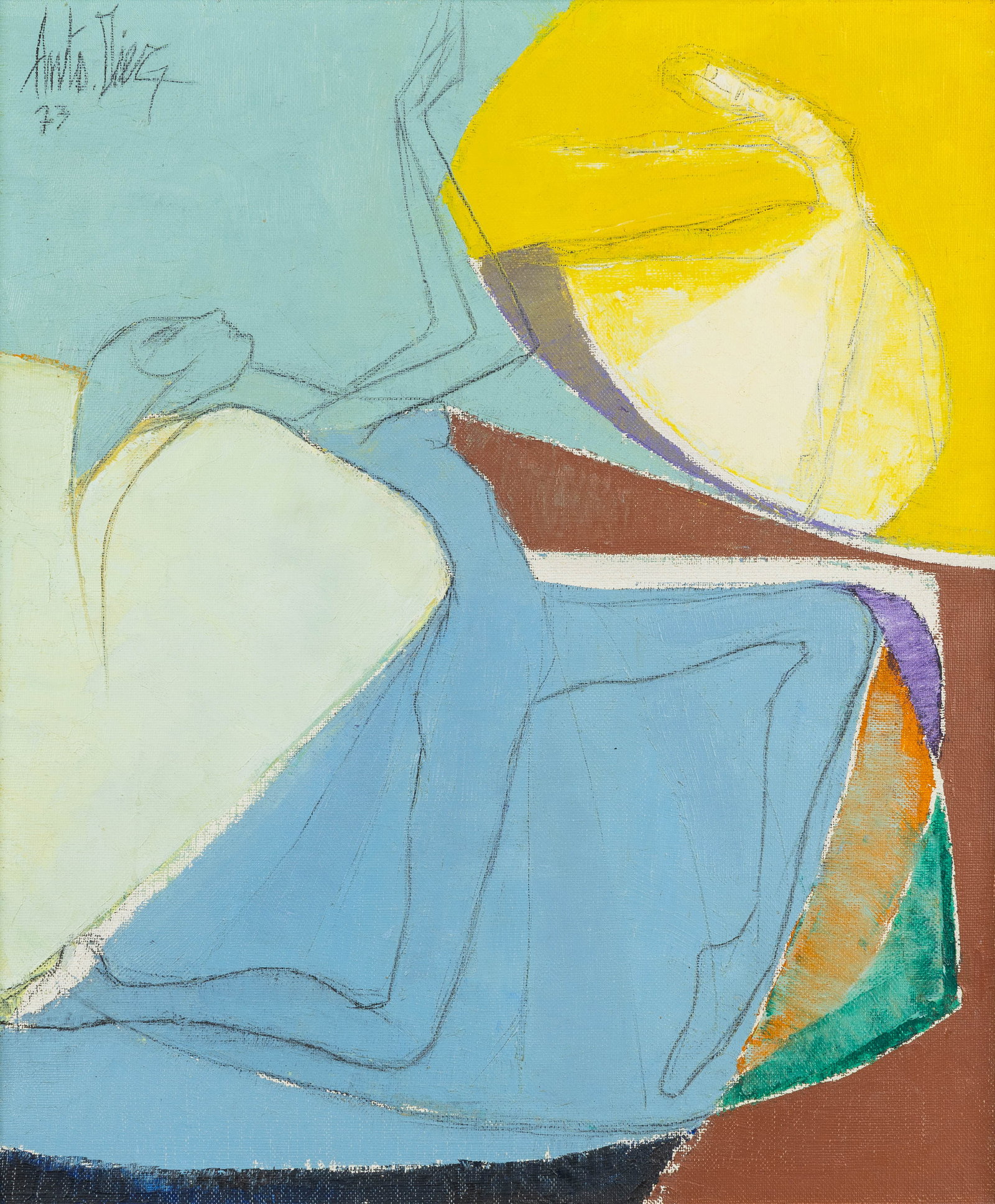 Anto Diez (1914-1992) 'Dansritme', oil on canvas (1973) (1 of 7)