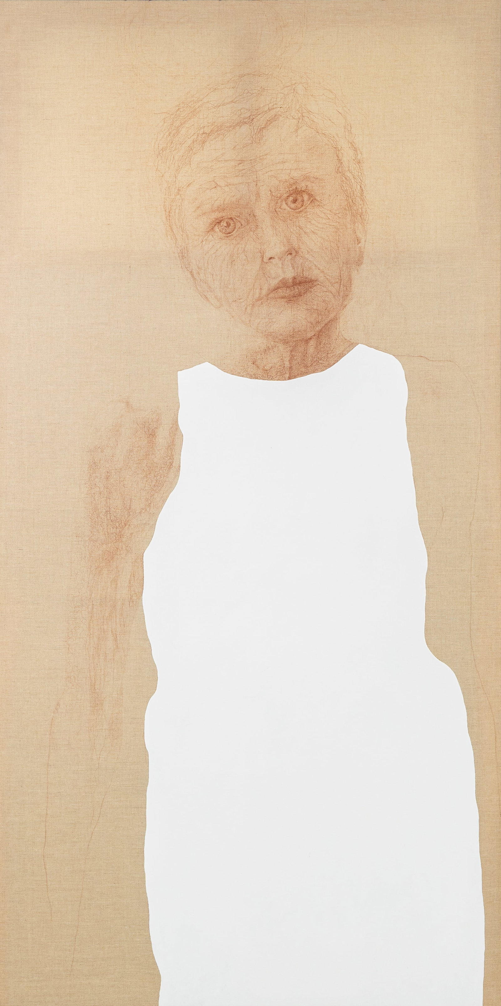 Catherine Vermaut (1969) 'Mathilde', mixed media on canvas. (2013) (1 of 7)