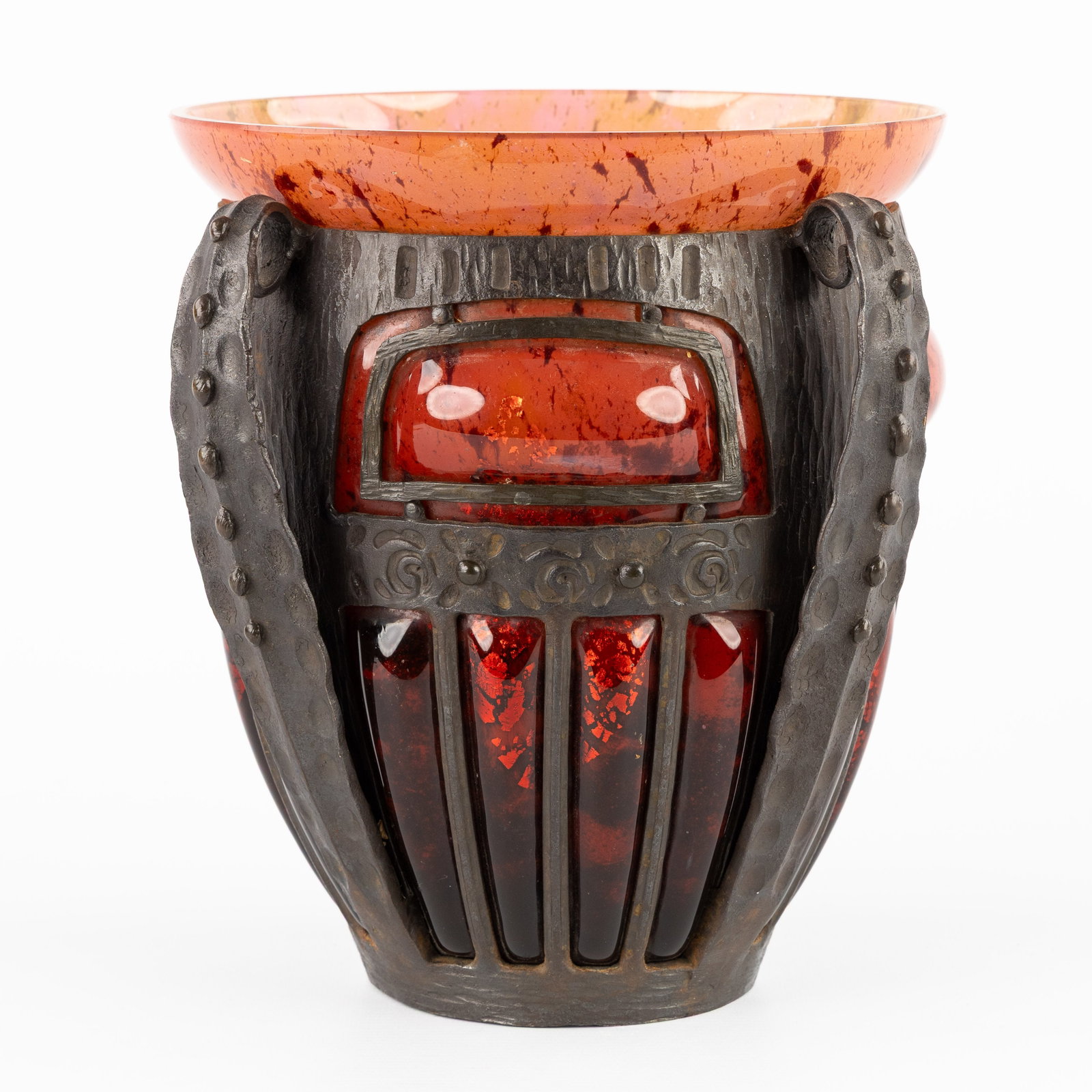 Daum Nancy & Louis Majorelle, “Pâte de verre vase in a metal frame??, Art Deco. (1 of 10)