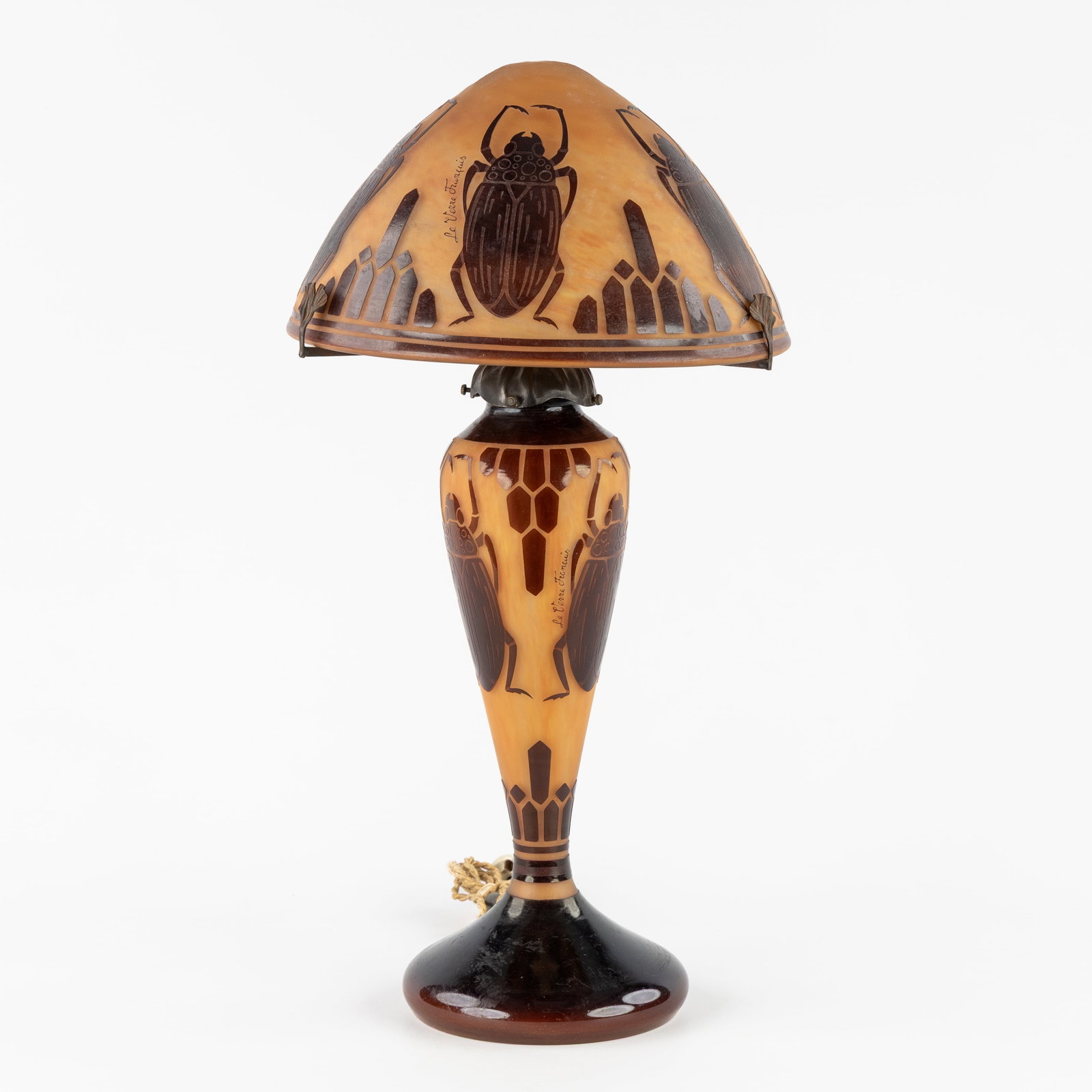 Charles Schneider (1881-1953) ‘Lampe Scarabée' for Le Verre Francais. Art Deco (1 of 8)