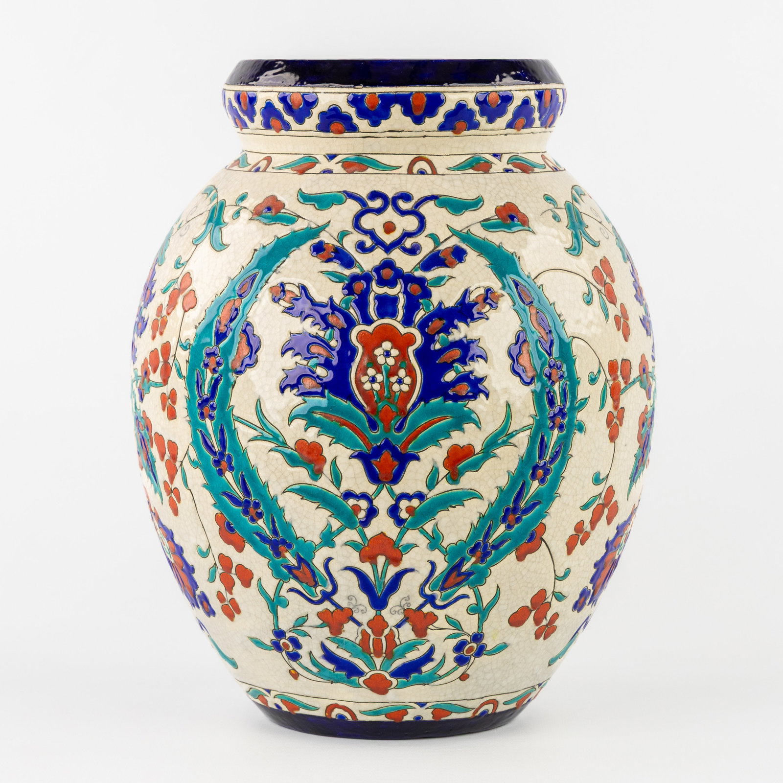 Charles Catteau (1880–1966) ‘Large Vase, design 69', glazed ceramic for Boch Keramis. (1 of 7)