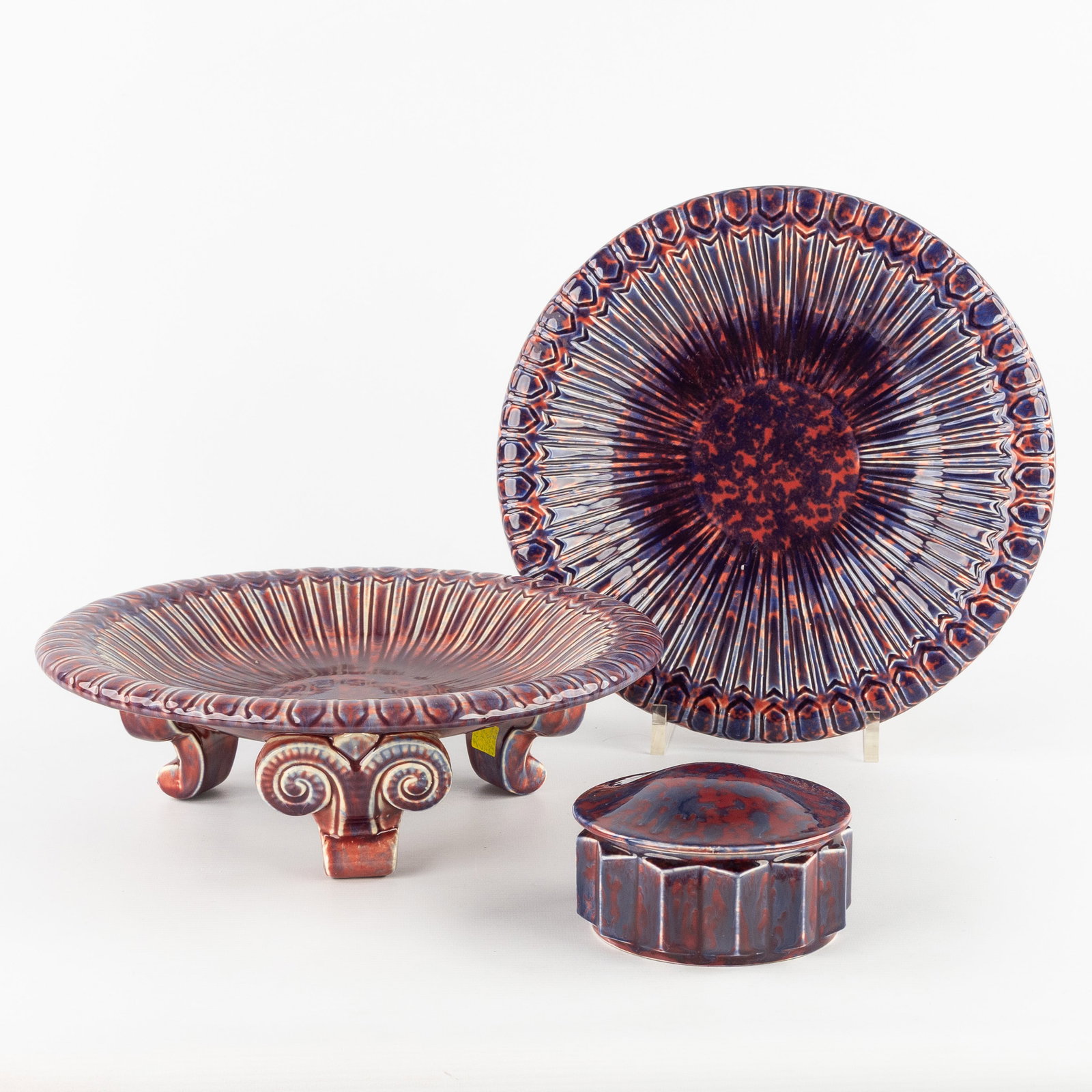 Jean Luce (1895-1964) 'Two bowls and a lidded vase' for Villeroy & Boch. Art Deco. (1 of 10)