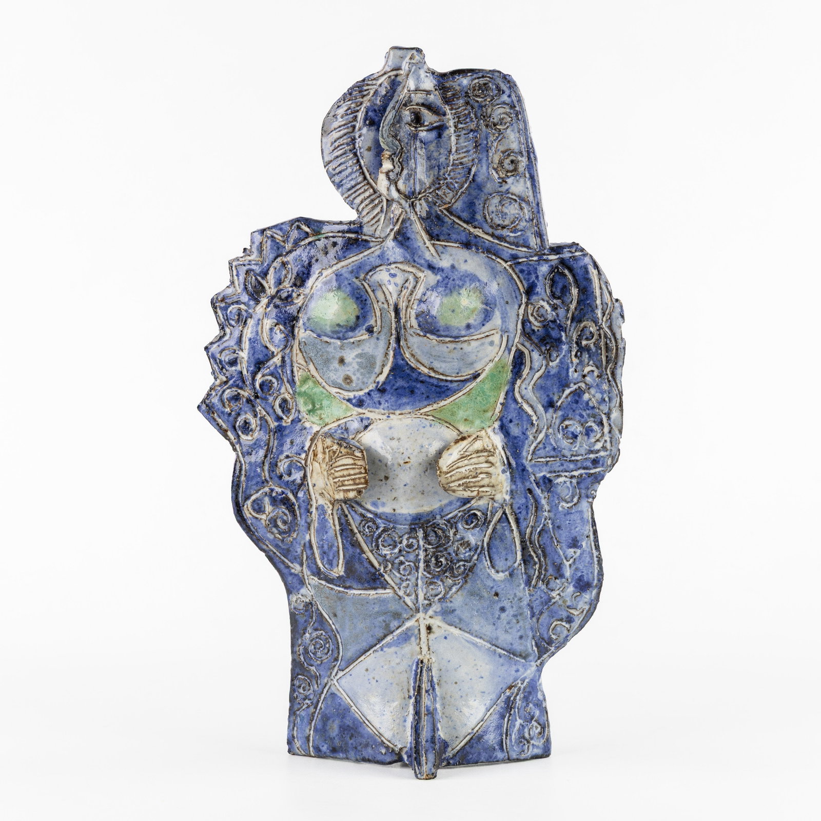 Michel Carlin (1935–2023) 'Sculpture', glazed ceramic. (1 of 7)