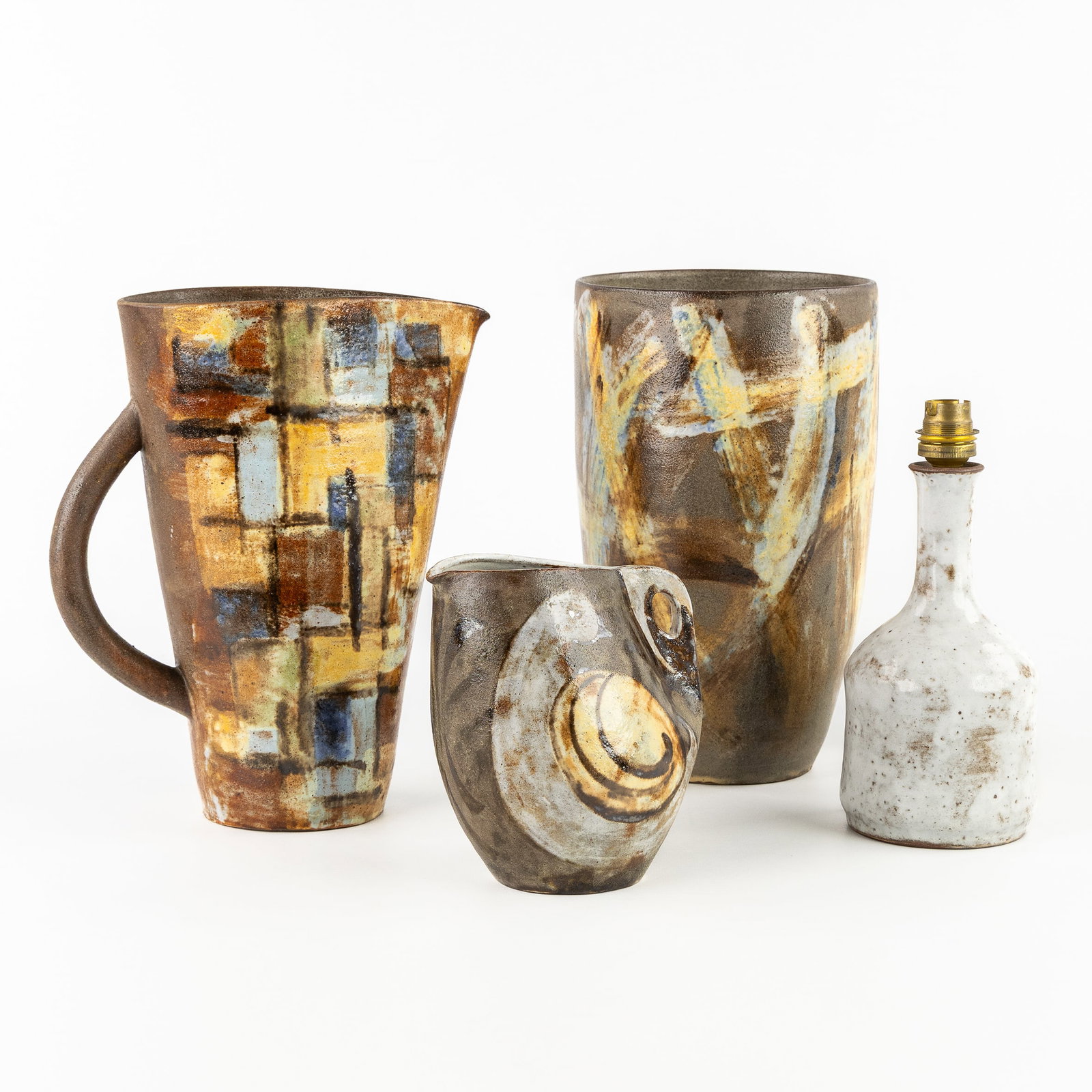 Alexandre Kostanda (1921–2007) 'Four Objects', glazed ceramic. Vallauris. (1 of 11)