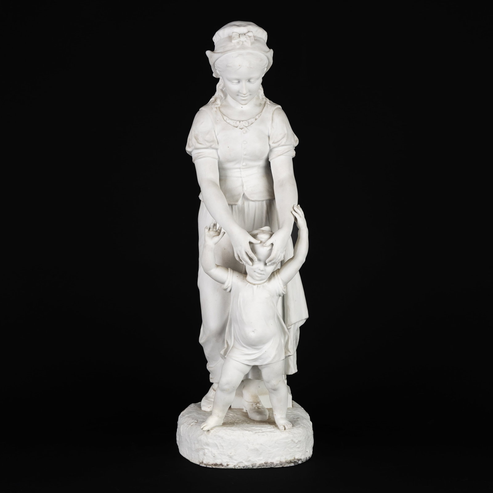 Nicolas Lecorney (active c. 1880–1884) 'Mother and Child', bisque porcelain. France, 19th C. (1 of 9)