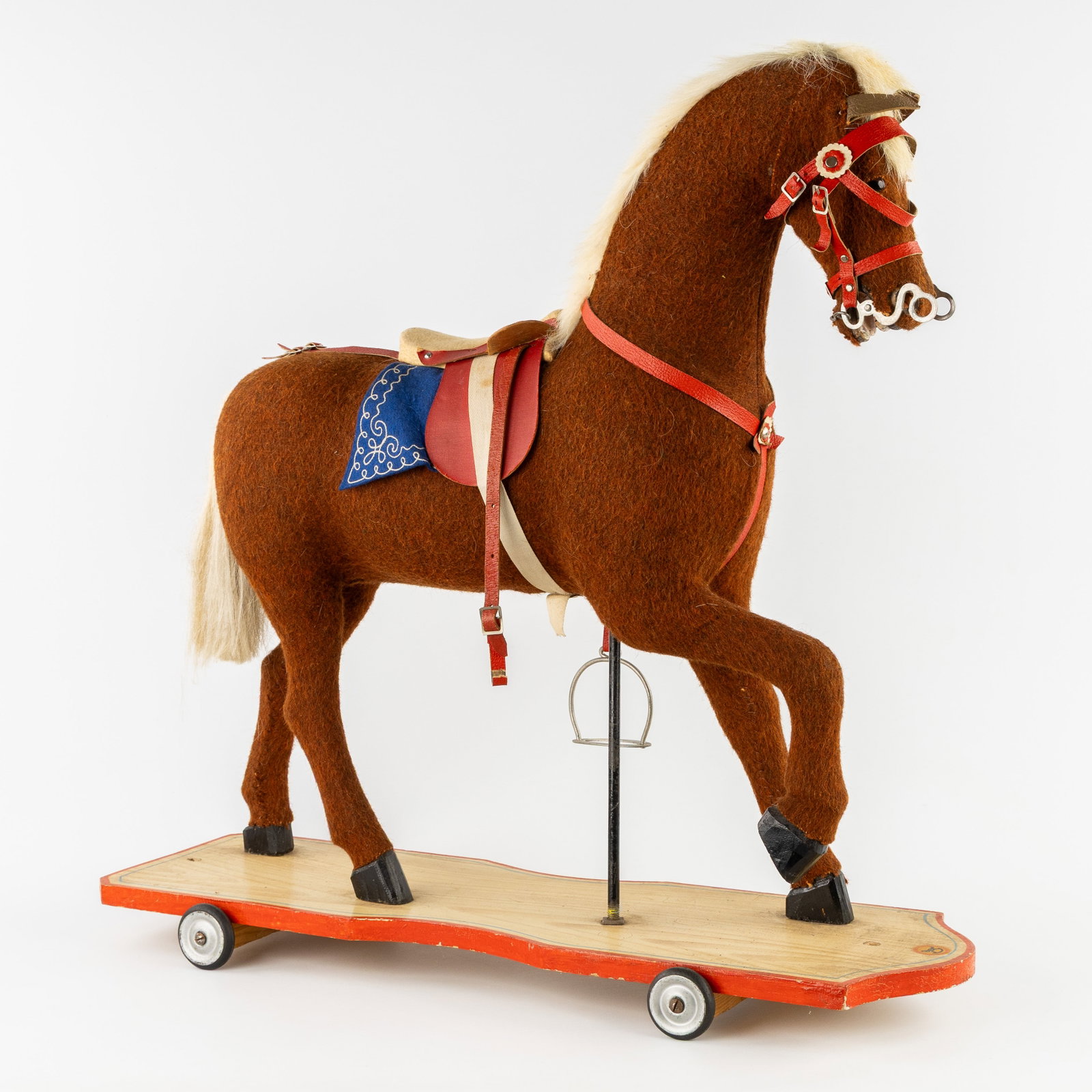 A Decorative Toy horse on wheels, Germany, circa 1950-1960. (1 of 10)